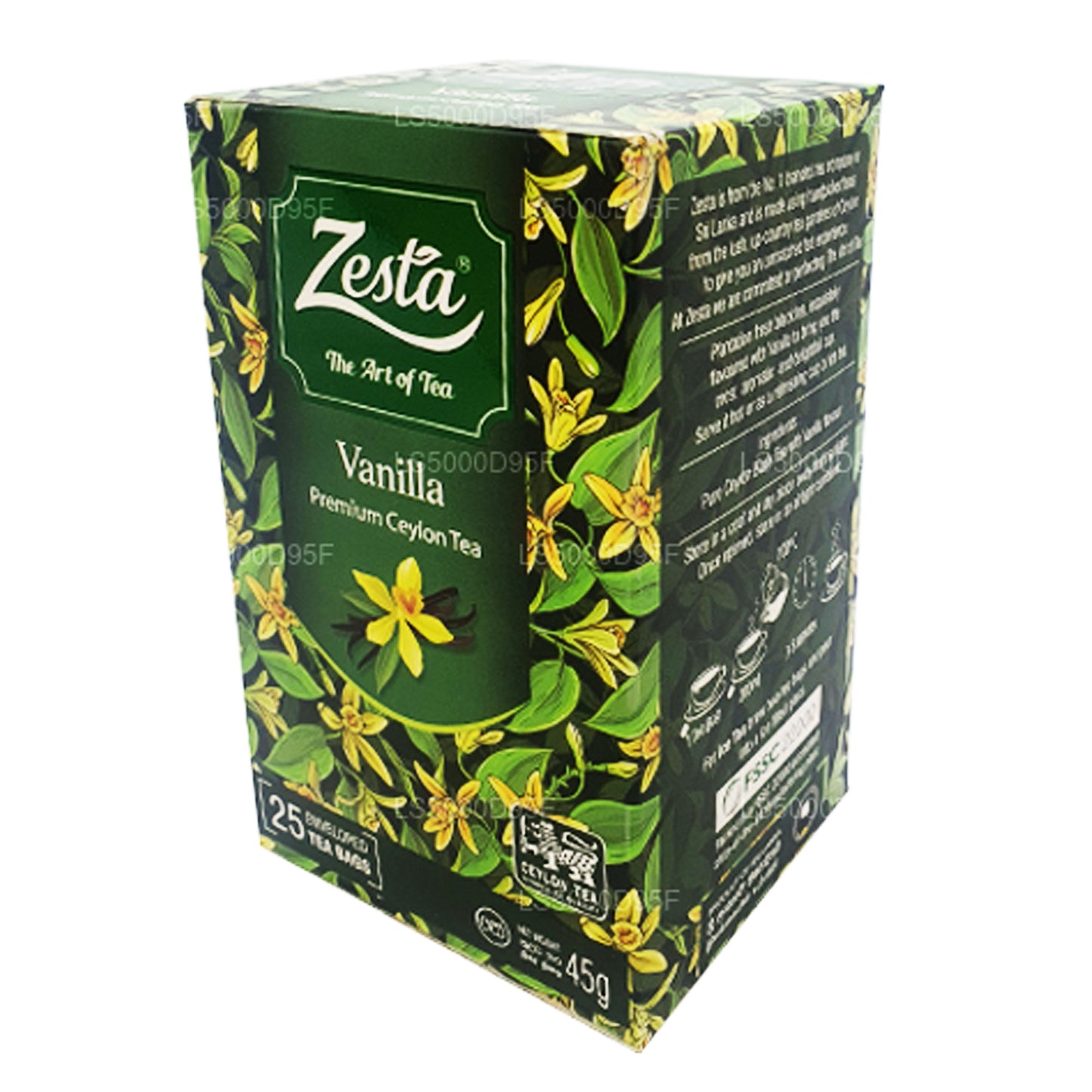 Черный чай Zesta Vanilla (45 г) 25 пакетиков