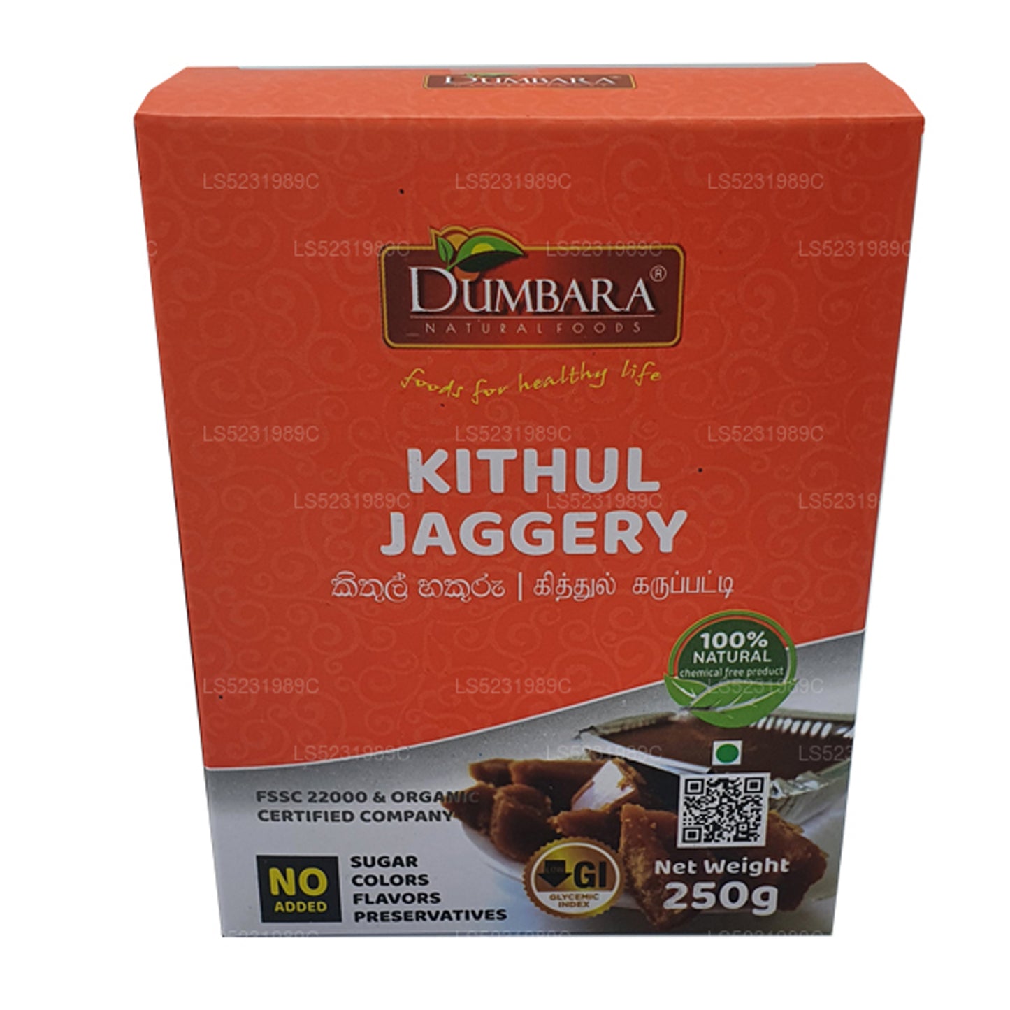 Думбара Китул Джаггери (250 г)