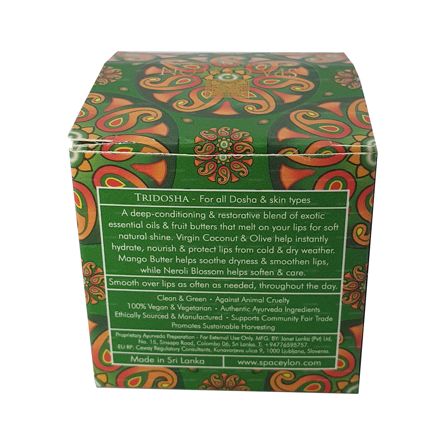 Бальзам для губ Spa Ceylon Ceylon с манго и нероли (12 г)