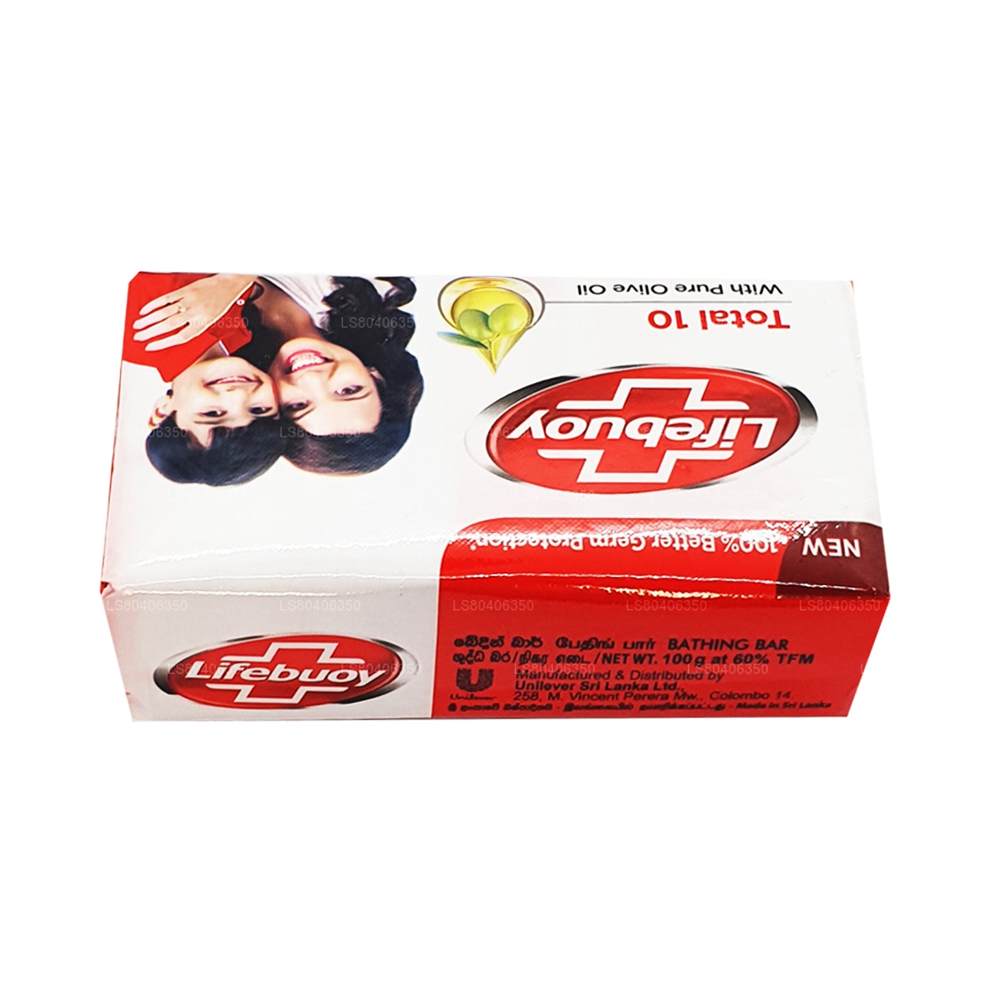 Мыло для тела Lifebuoy Total 10 с чистым оливковым маслом (100 г)