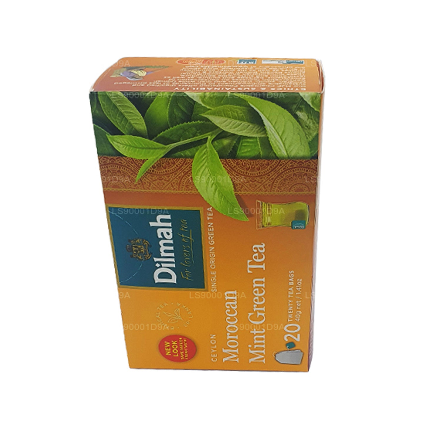 Зеленый чай Dilmah с цейлонской марокканской мятой (40 г) 20 пакетиков