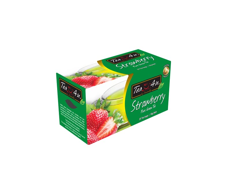 Tea4U Клубничный зеленый чай (50 г) 25 пакетиков