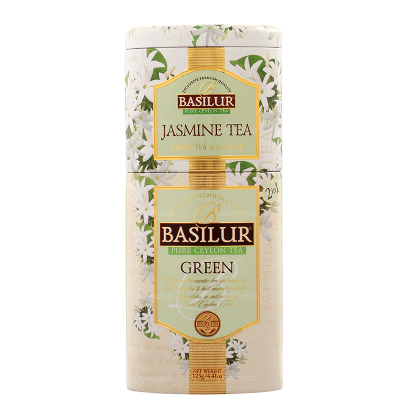 Basilur Фрукты и цветы «Жасминовый чай/зеленый» (125г) Caddy