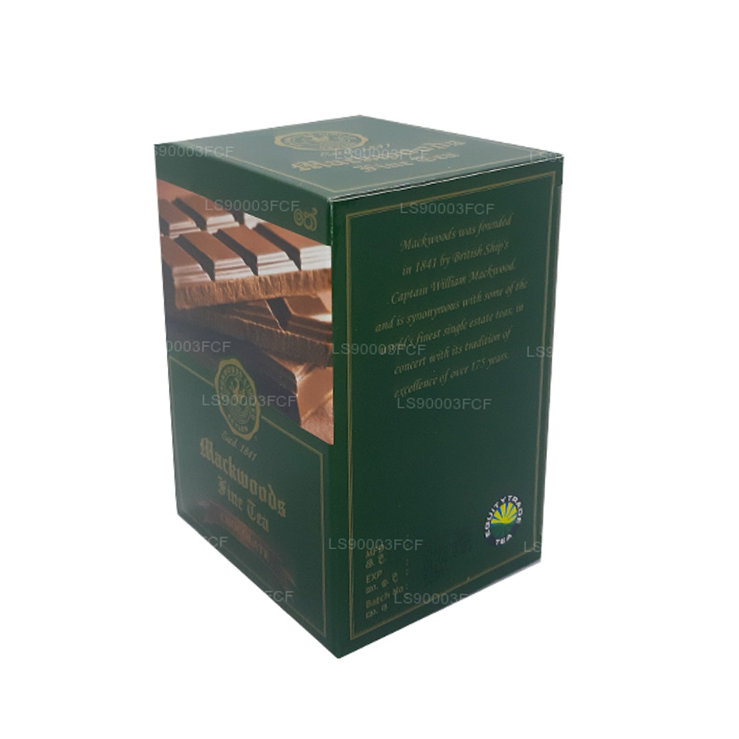 Цейлонский черный чай Mackwoods Single Estate со вкусом шоколада (50 г) 25 чайных пакетиков