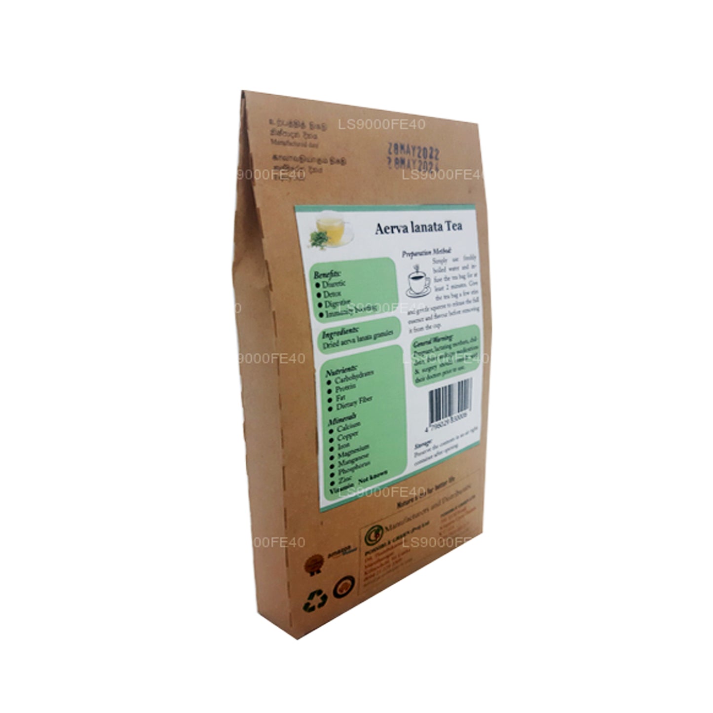Lifetone (полпала, горный горняк) Aerva Lanata (30 г) 20 чайных пакетиков