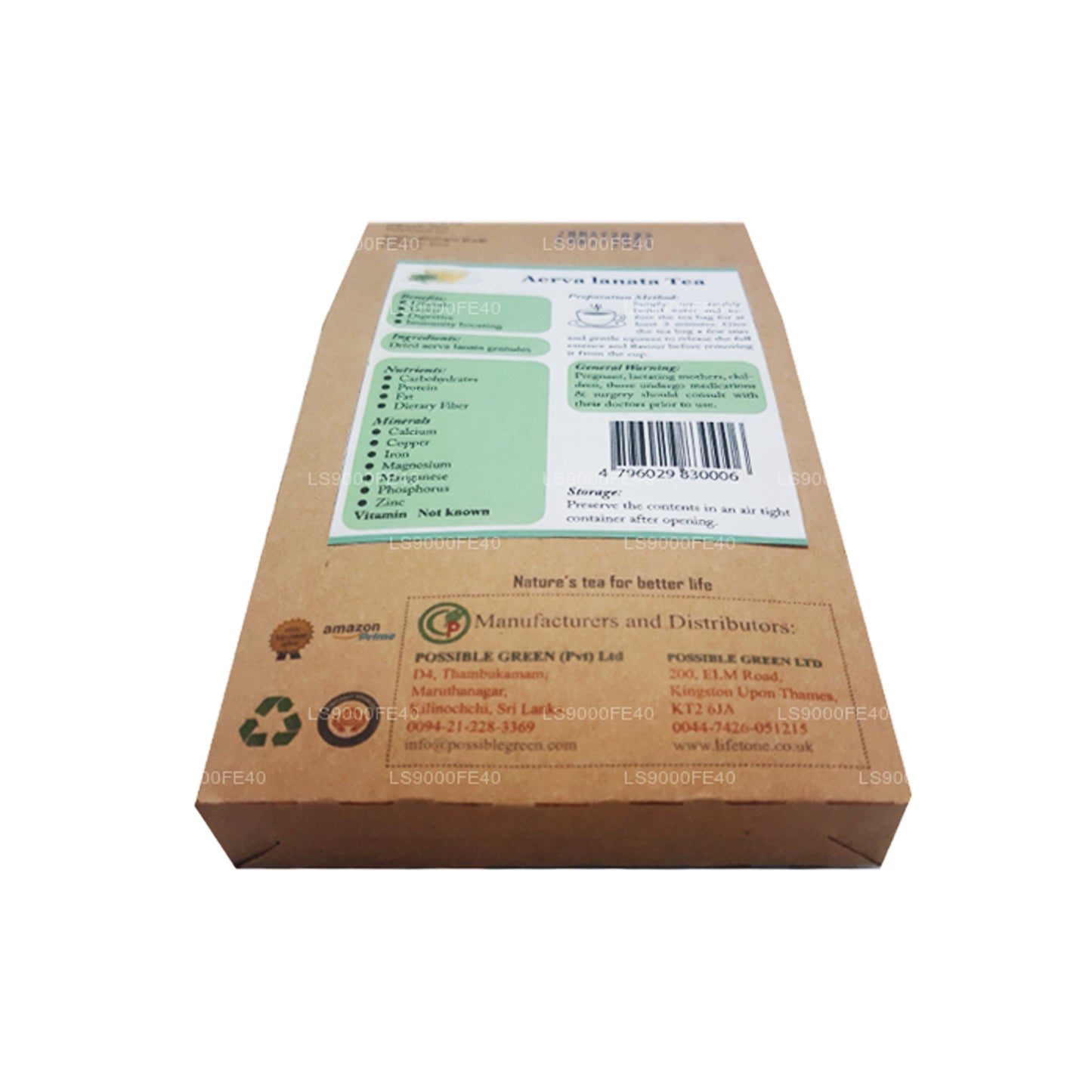 Lifetone (полпала, горный горняк) Aerva Lanata (30 г) 20 чайных пакетиков