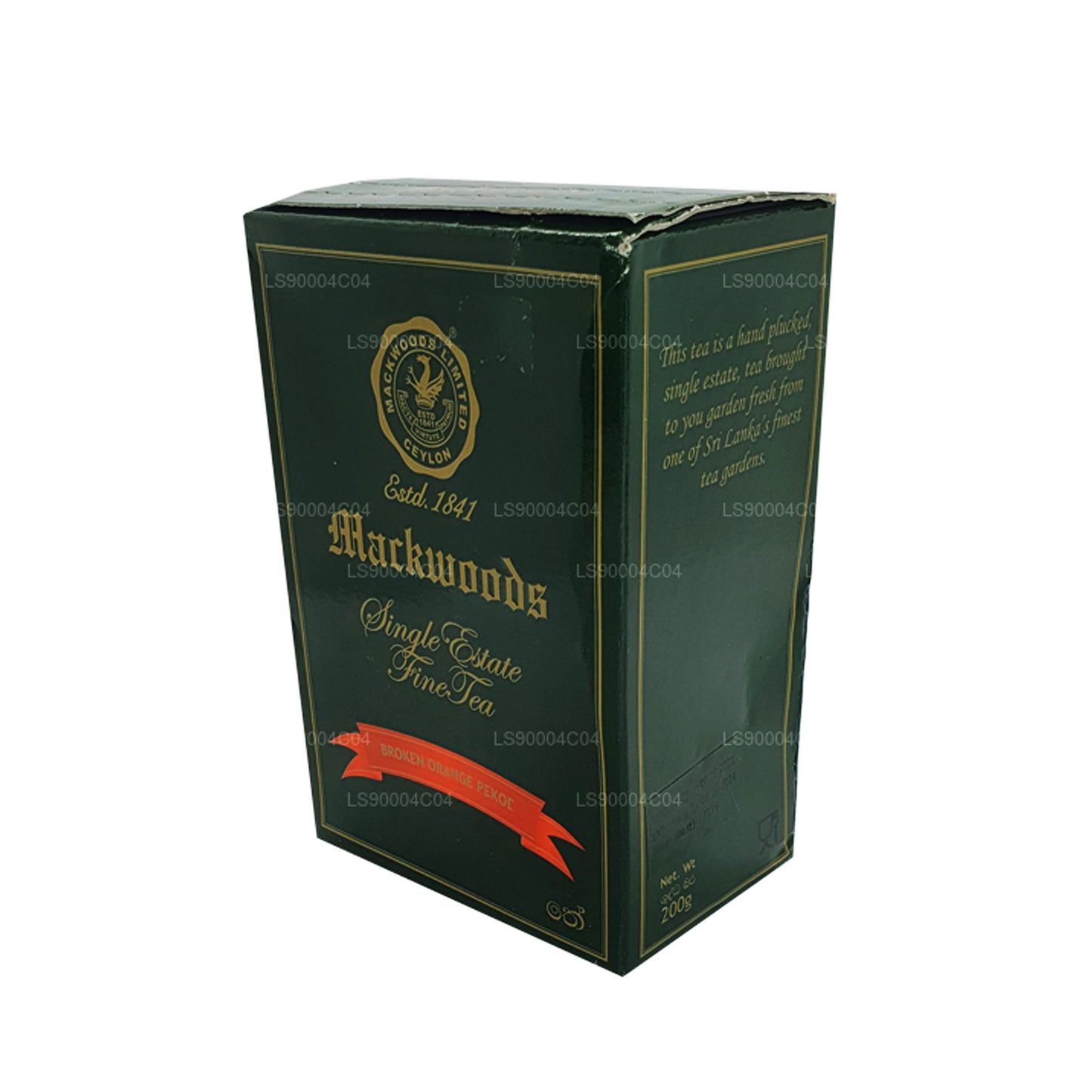 Чистый цейлонский чай Mackwoods Single Estate (BOP) Сломанный апельсиновый пекоэ (200 г)