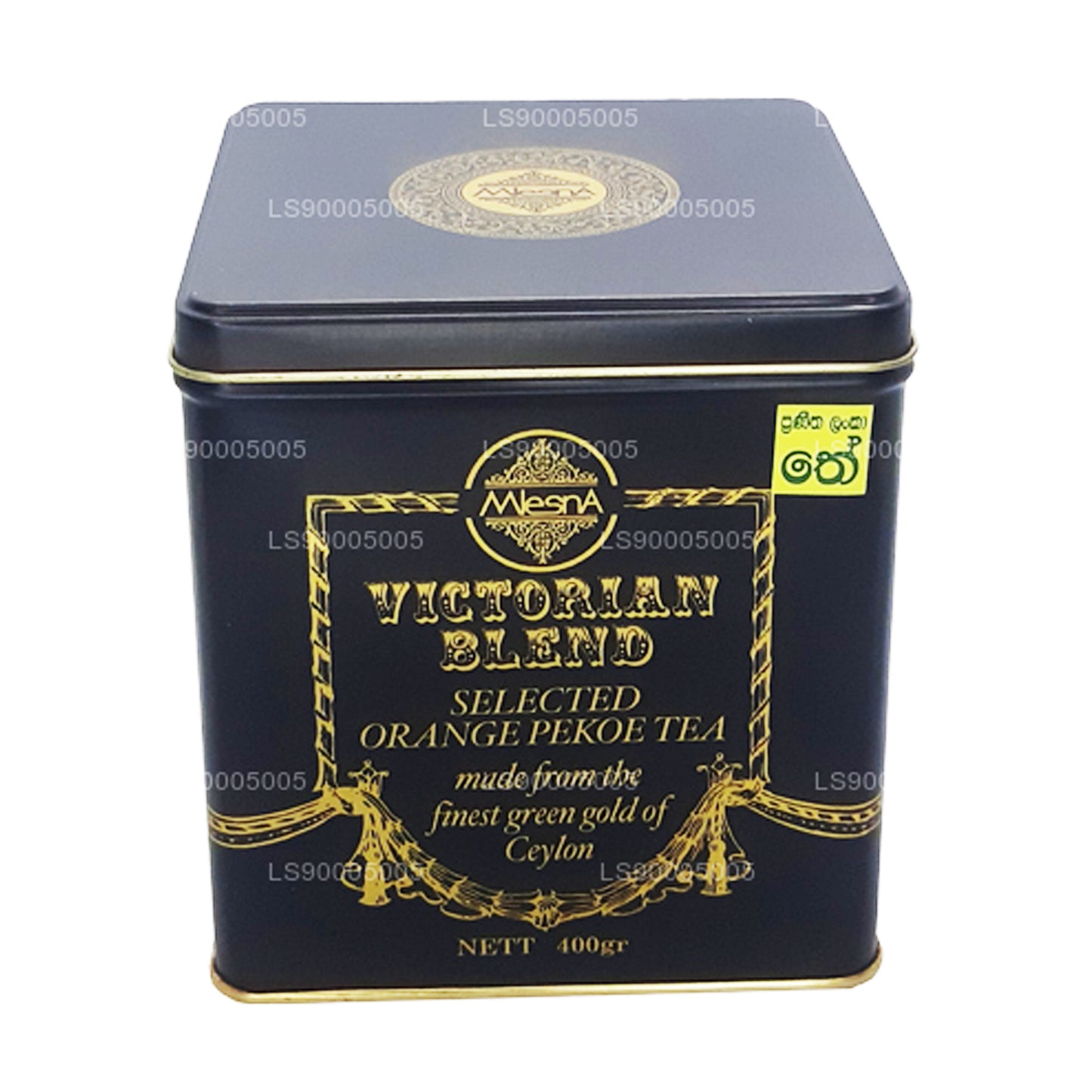 Листовой чай Mlesna Victorian Blend OP, черный металлический контейнер
