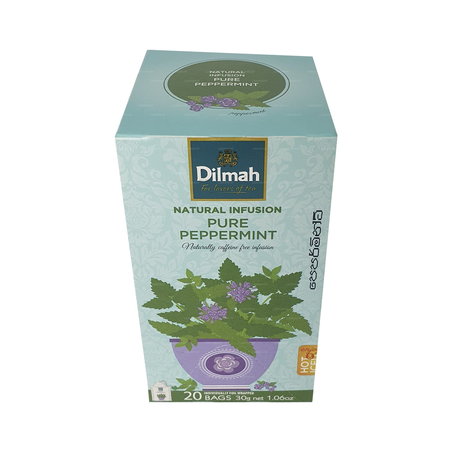 Натуральный настой натуральной мяты Dilmah (30 г) 20 пакетиков чая