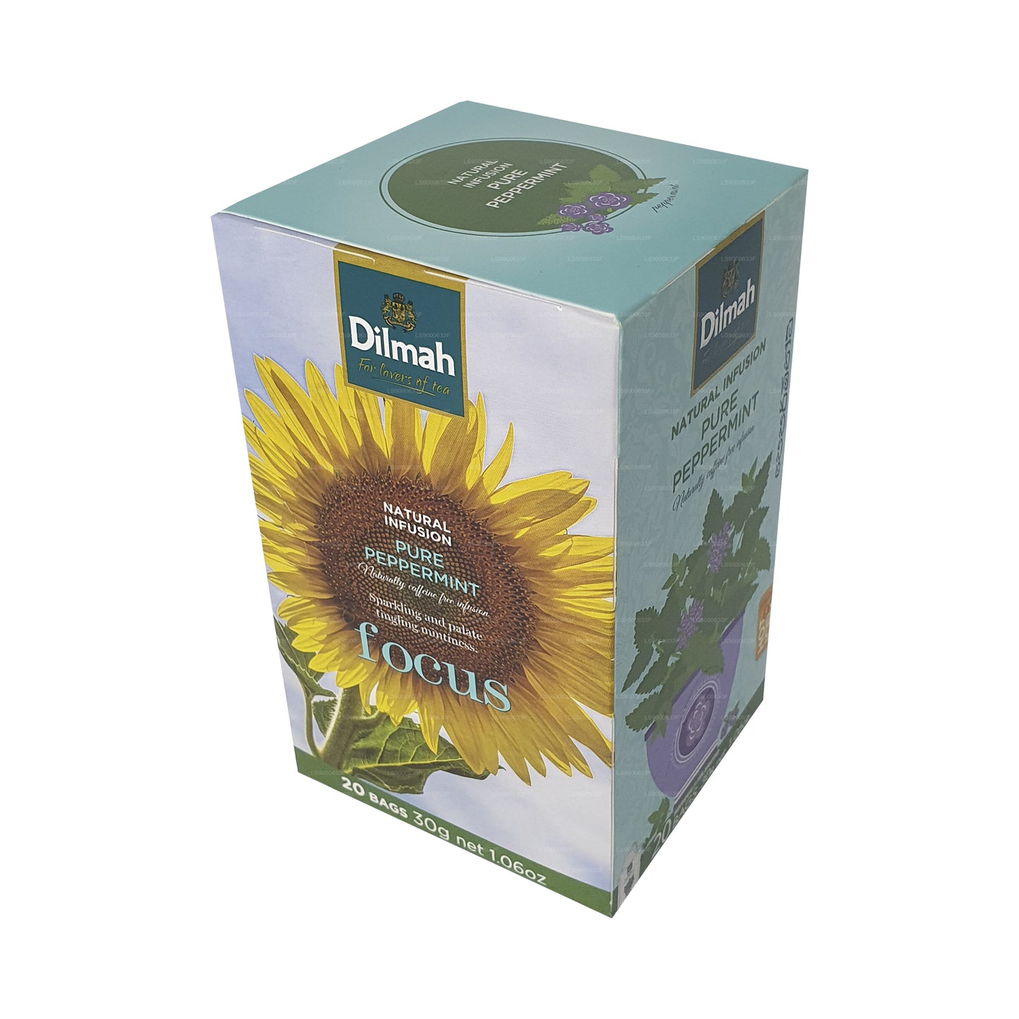 Натуральный настой натуральной мяты Dilmah (30 г) 20 пакетиков чая