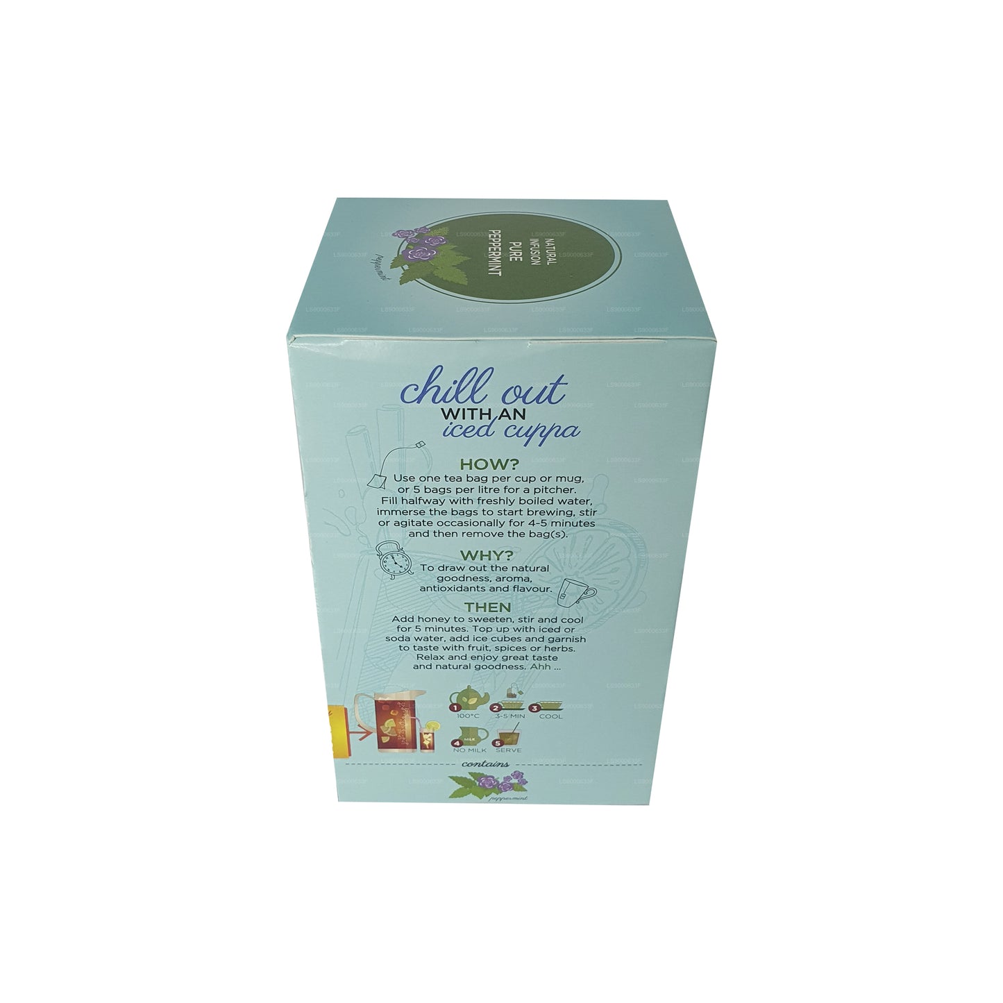 Натуральный настой натуральной мяты Dilmah (30 г) 20 пакетиков чая