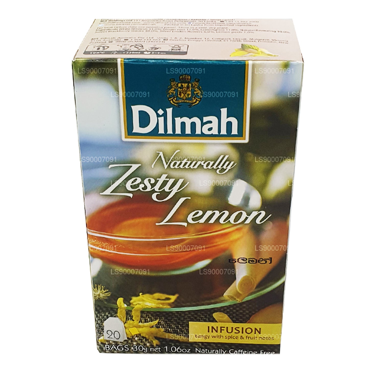 Dilmah Натуральный пикантный лимон (30 г) 20 чайных пакетиков