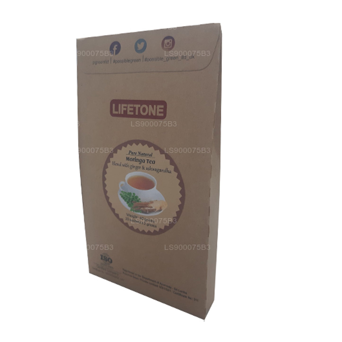Lifetone Moringa Ashwagandha Ginger Tea (40g)