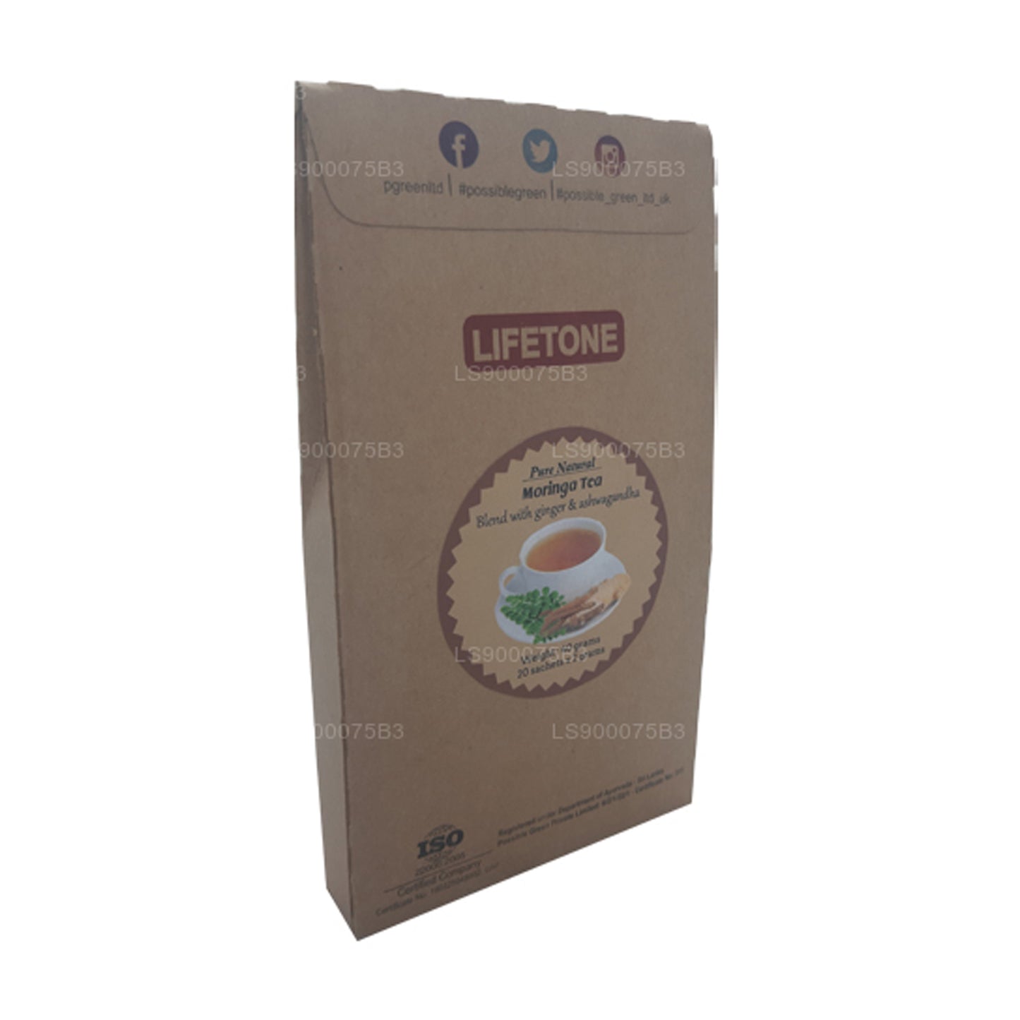 Lifetone Moringa Ashwagandha Ginger Tea (40g)