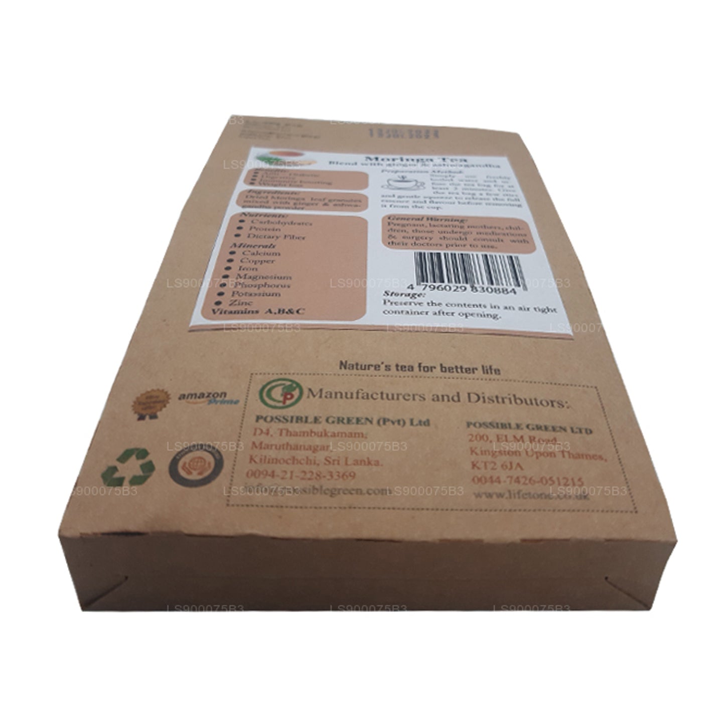 Lifetone Moringa Ashwagandha Ginger Tea (40g)