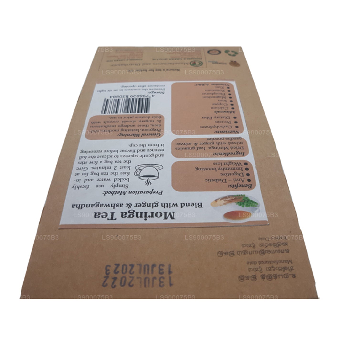 Lifetone Moringa Ashwagandha Ginger Tea (40g)