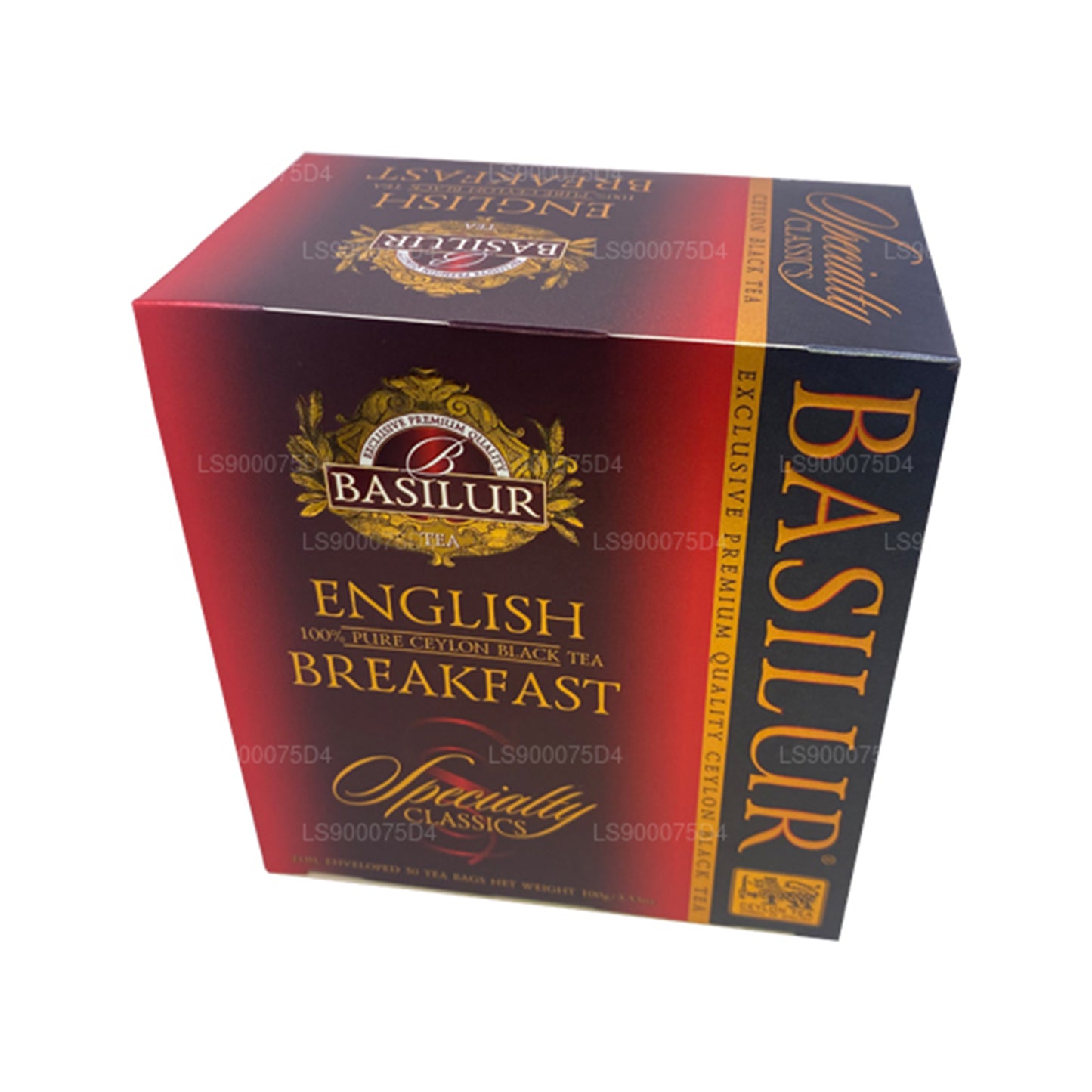 Basilur English Breakfast Чистый цейлонский черный чай (200 г) 100 пакетиков