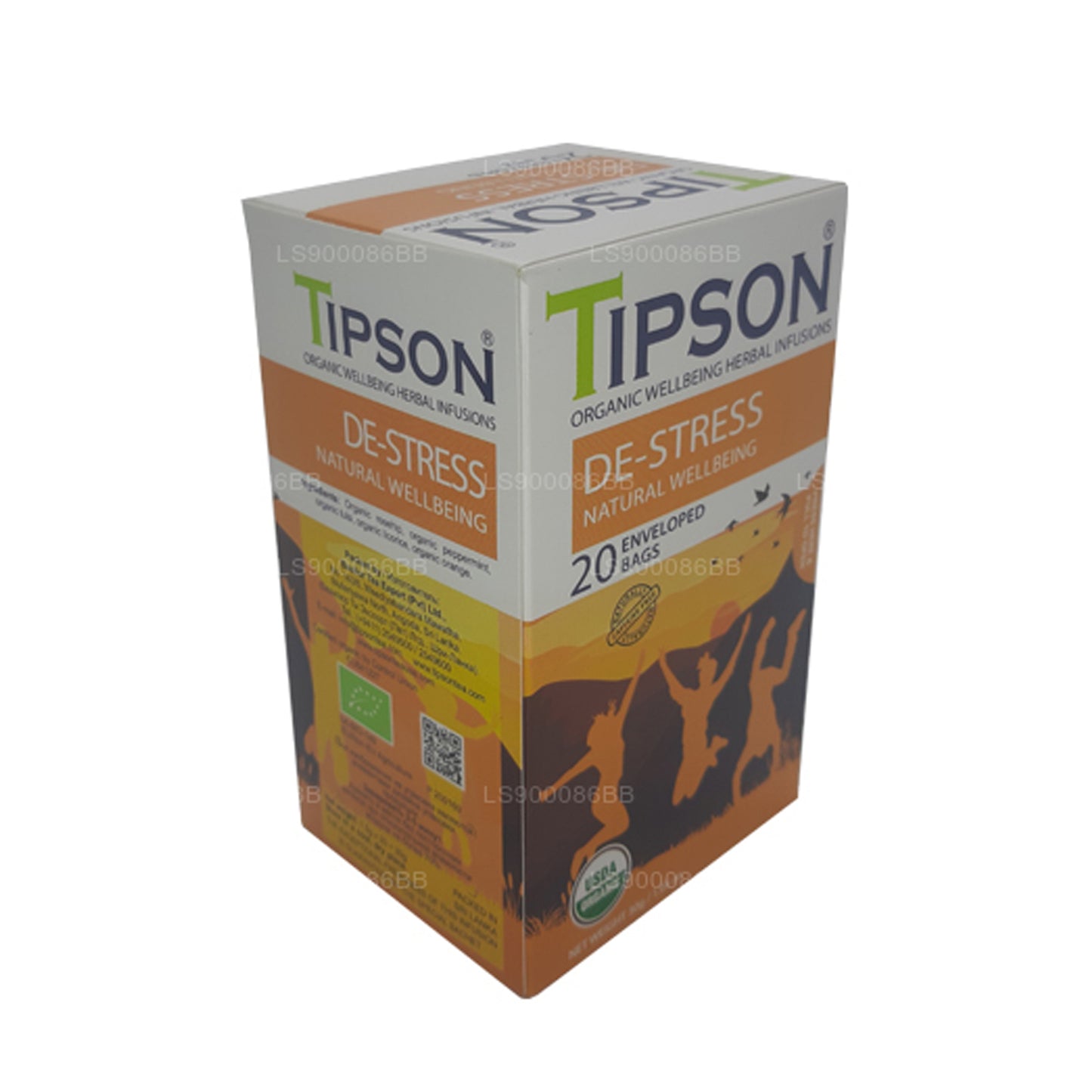Натуральное благополучие Tipson De-Stress (30 г) 20 пакетиков чая в конвертах