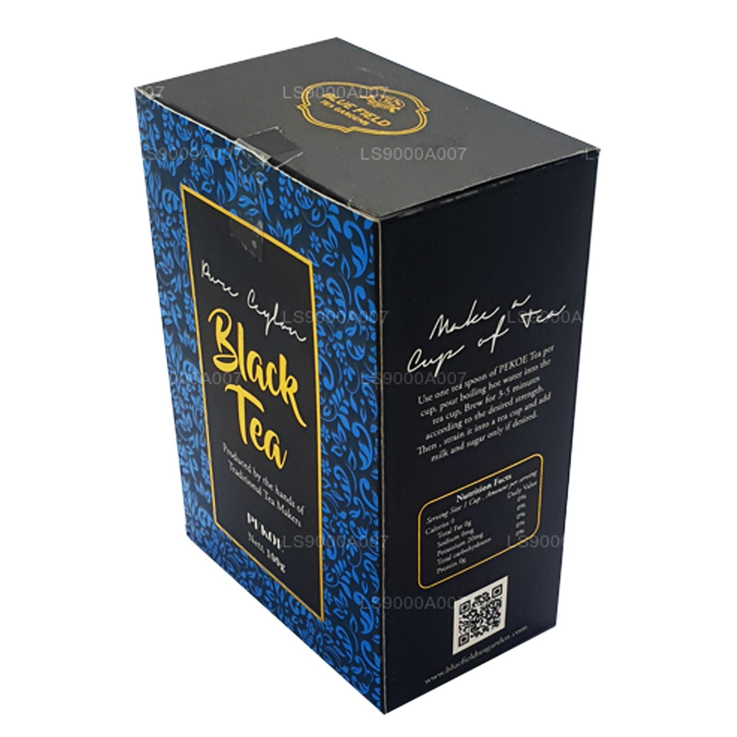 Чистый цейлонский черный рассыпной чай сорта PEKOE Blue Field (100 г)