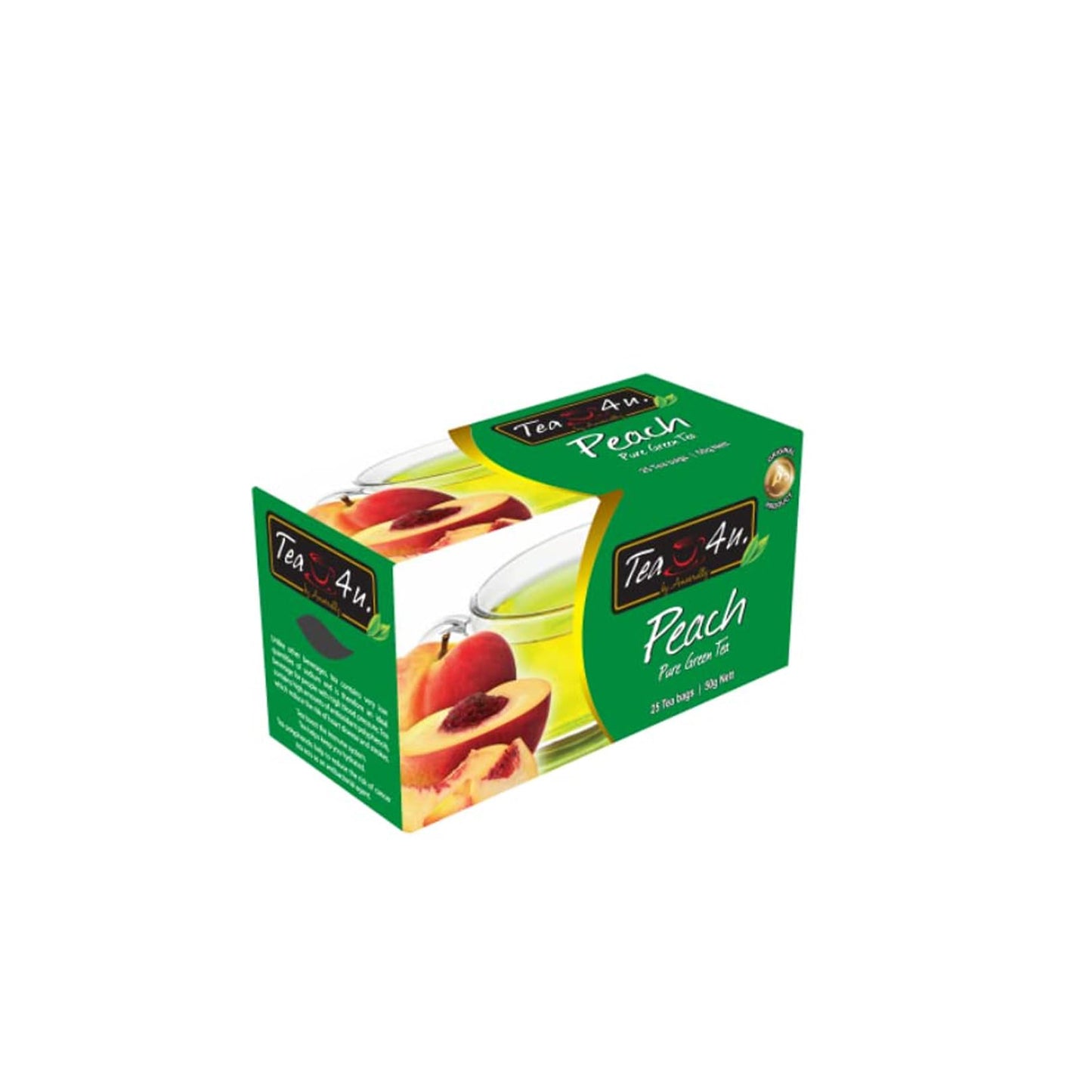 Зеленый чай Tea4U с персиком (50 г) 25 пакетиков