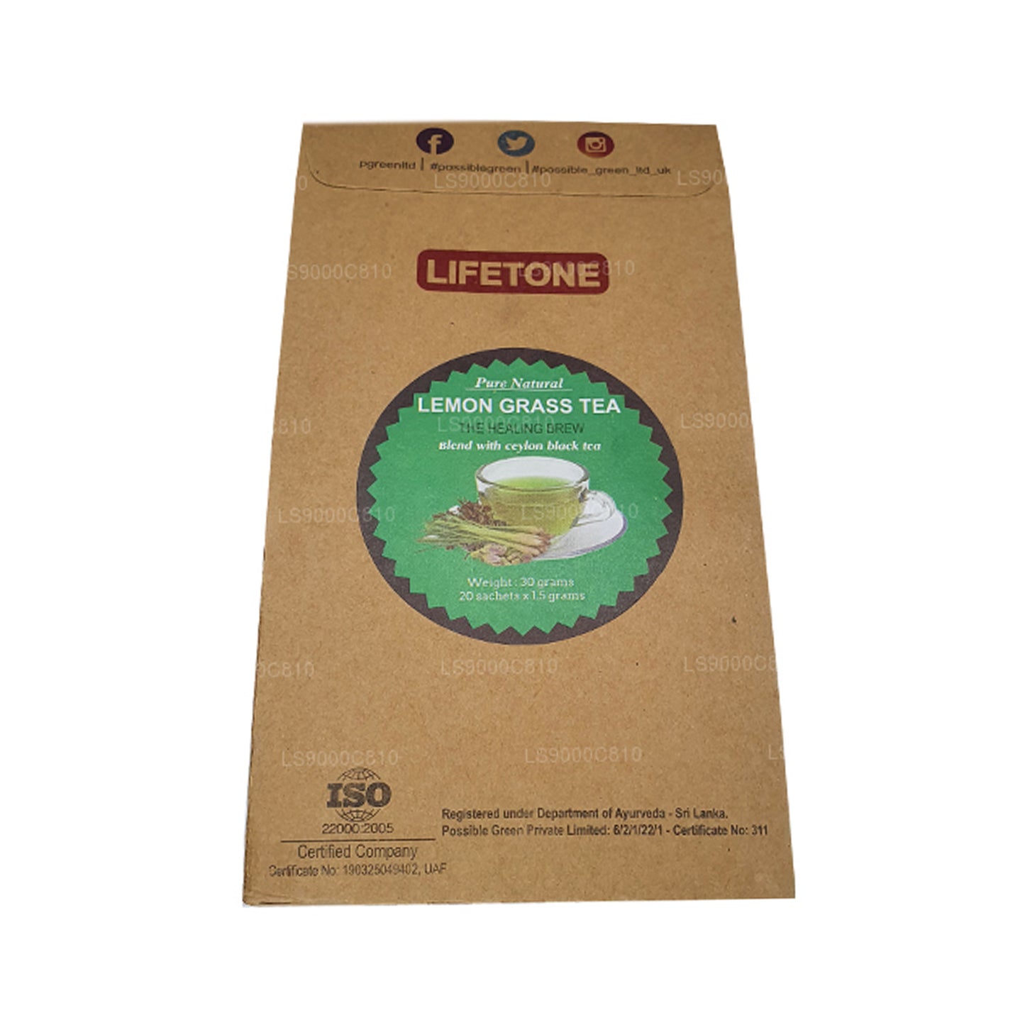 Чай Lifetone с лимонной травой (30 г)