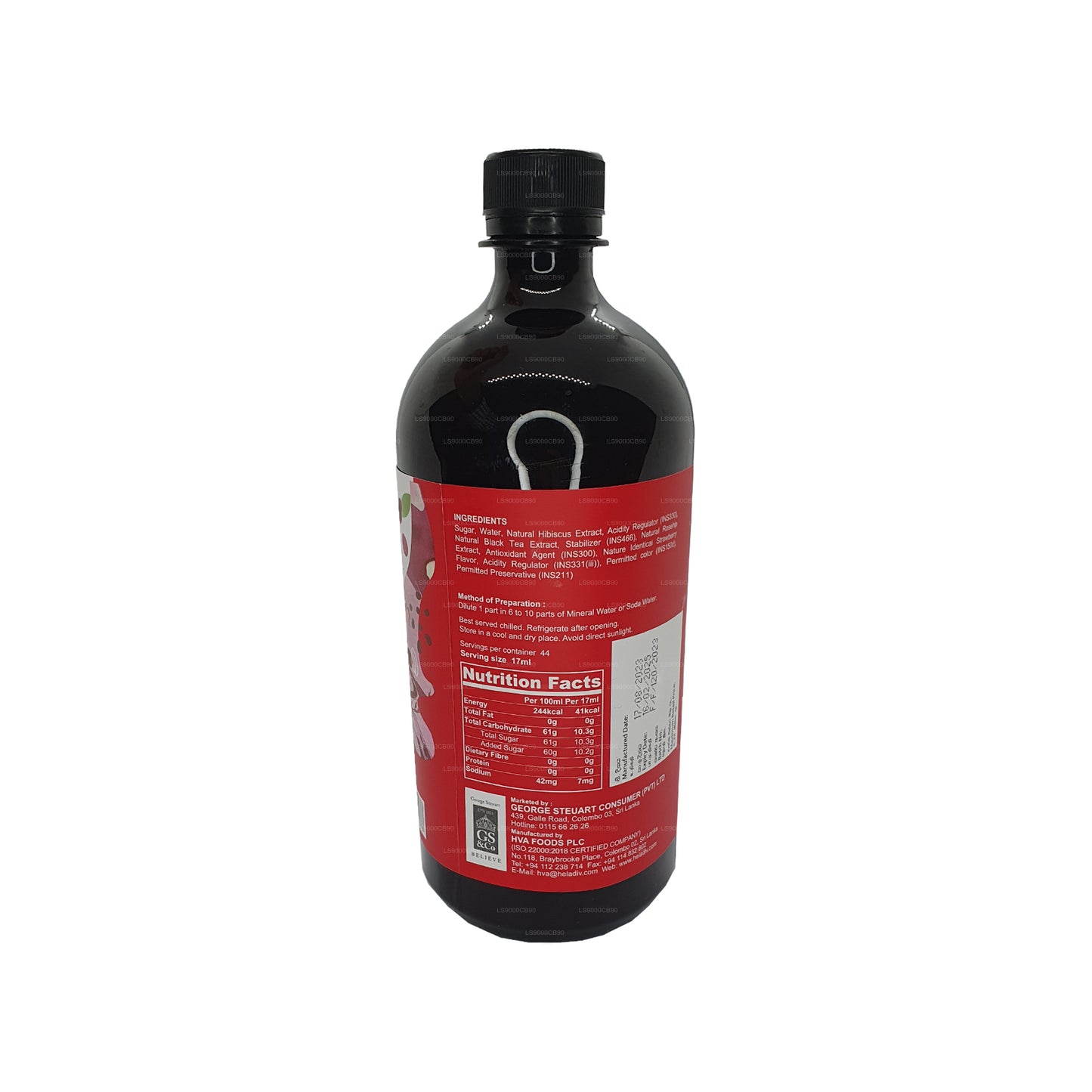 Концентрат холодного чая с клубникой Heladiv Cordial (750 мл)
