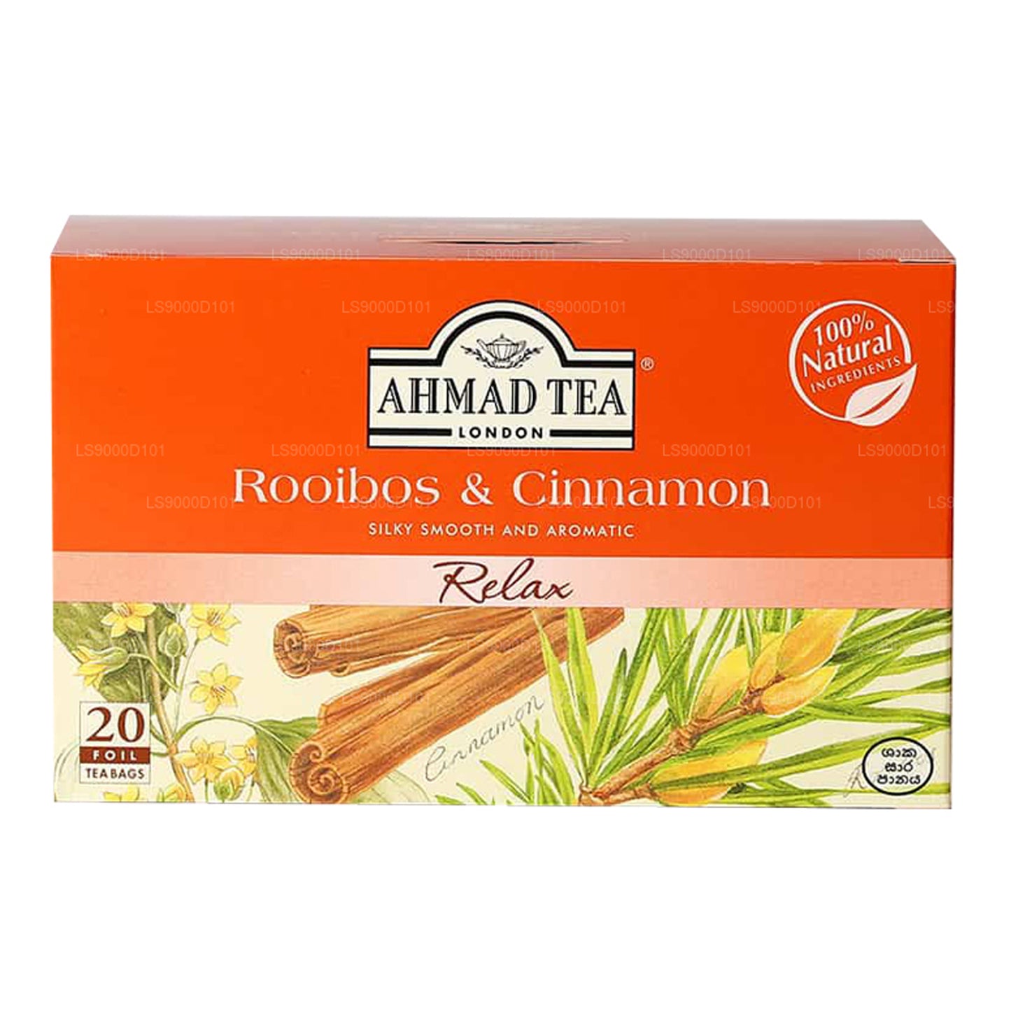 Чай Ahmad, ройбуш и корица, 20 пакетиков в фольге (30 г)