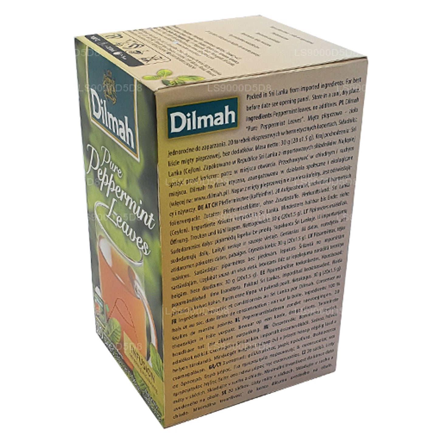 Чистые листья мяты перечной Dilmah (30 г) 20 пакетиков