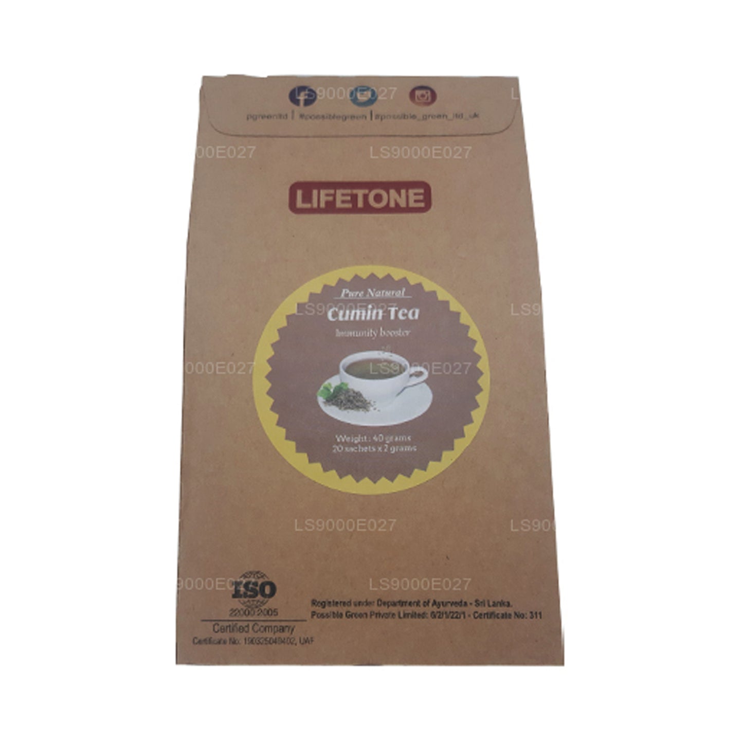 Чай с тмином Lifetone (40 г) 20 пакетиков