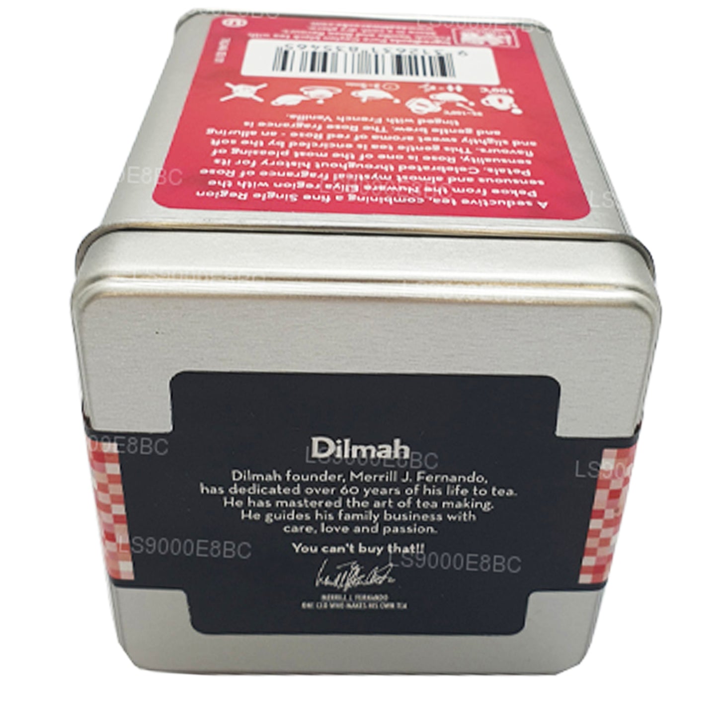 Розовый листовой чай Dilmah серии T с французской ванилью (100 г)