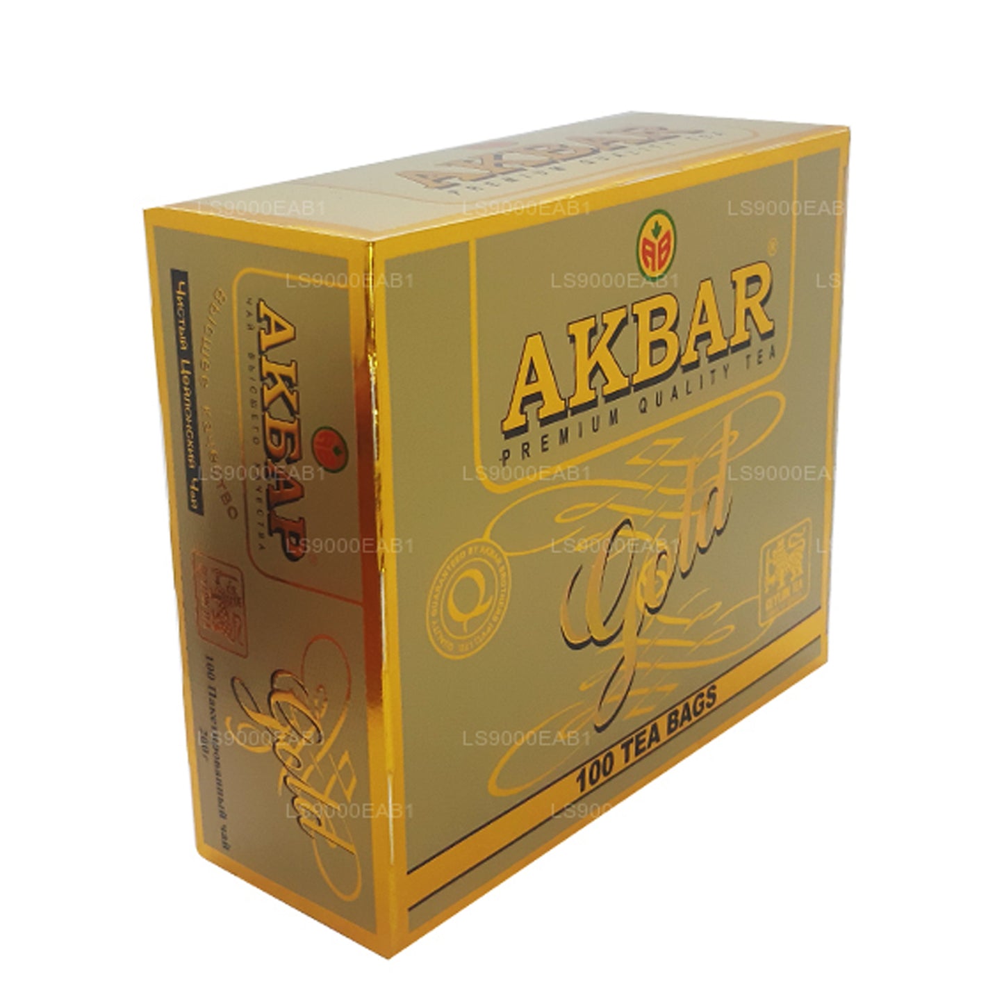 100% чистый цейлонский чай Акбар Голд Премиум (200 г) 100 пакетиков