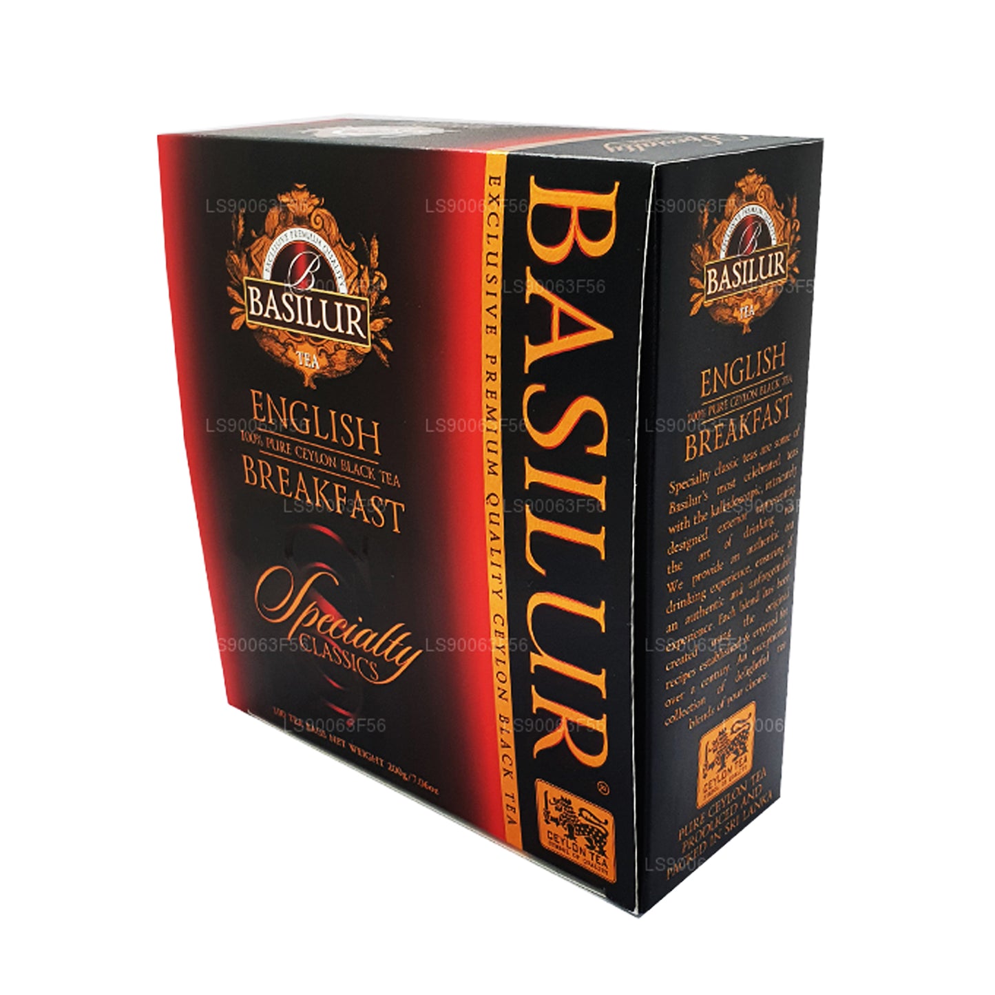 Basilur English Breakfast Чистый цейлонский черный чай (200 г) 100 пакетиков
