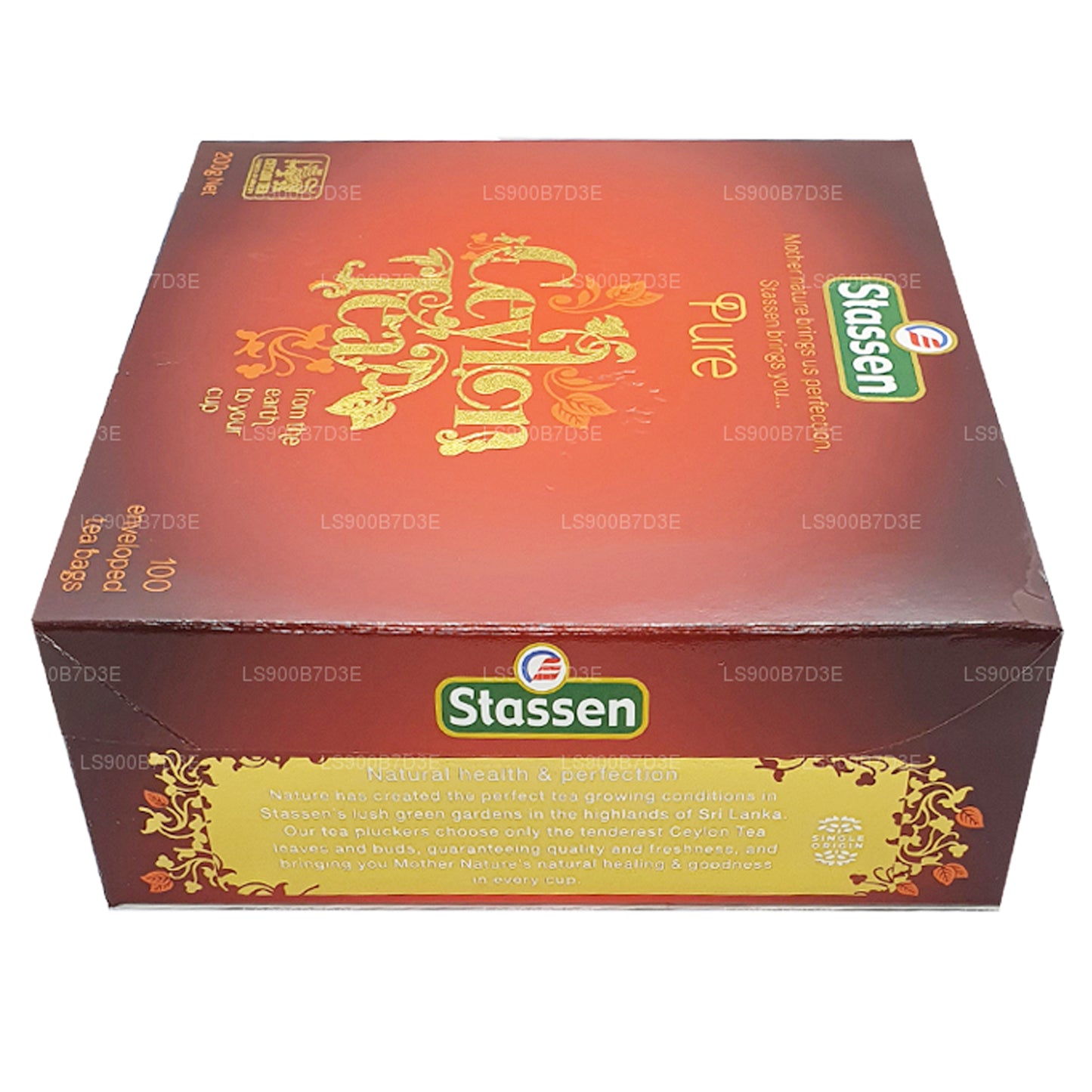 Чистый цейлонский черный чай Stassen (200 г) 100 пакетиков