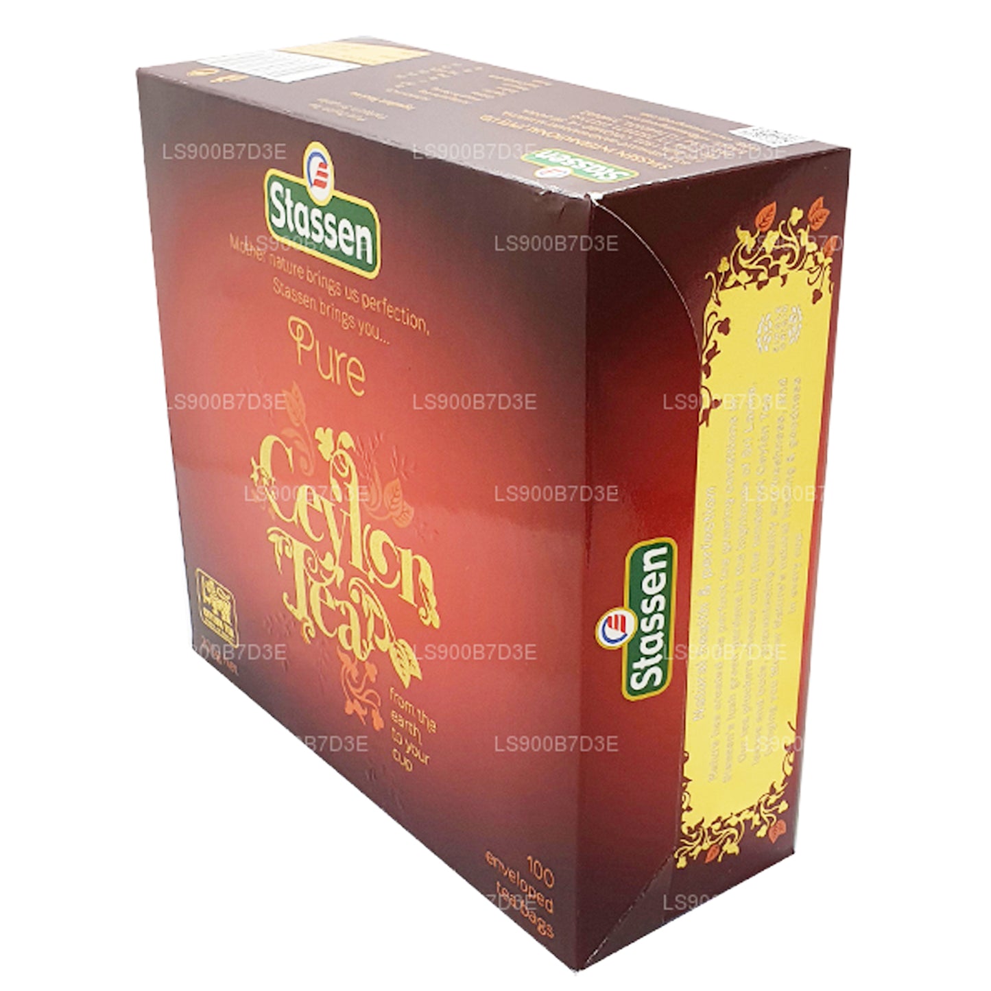 Чистый цейлонский черный чай Stassen (200 г) 100 пакетиков