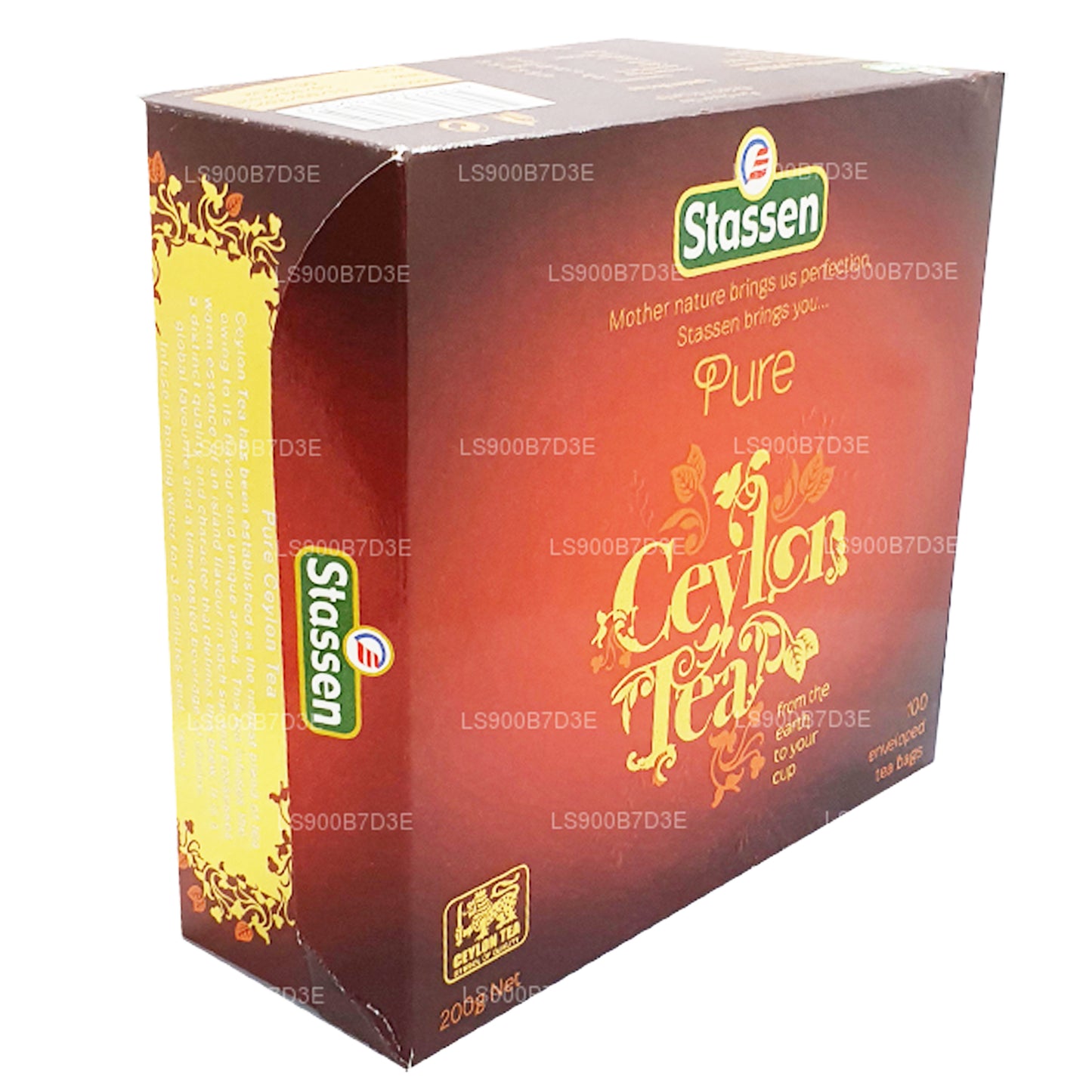 Чистый цейлонский черный чай Stassen (200 г) 100 пакетиков