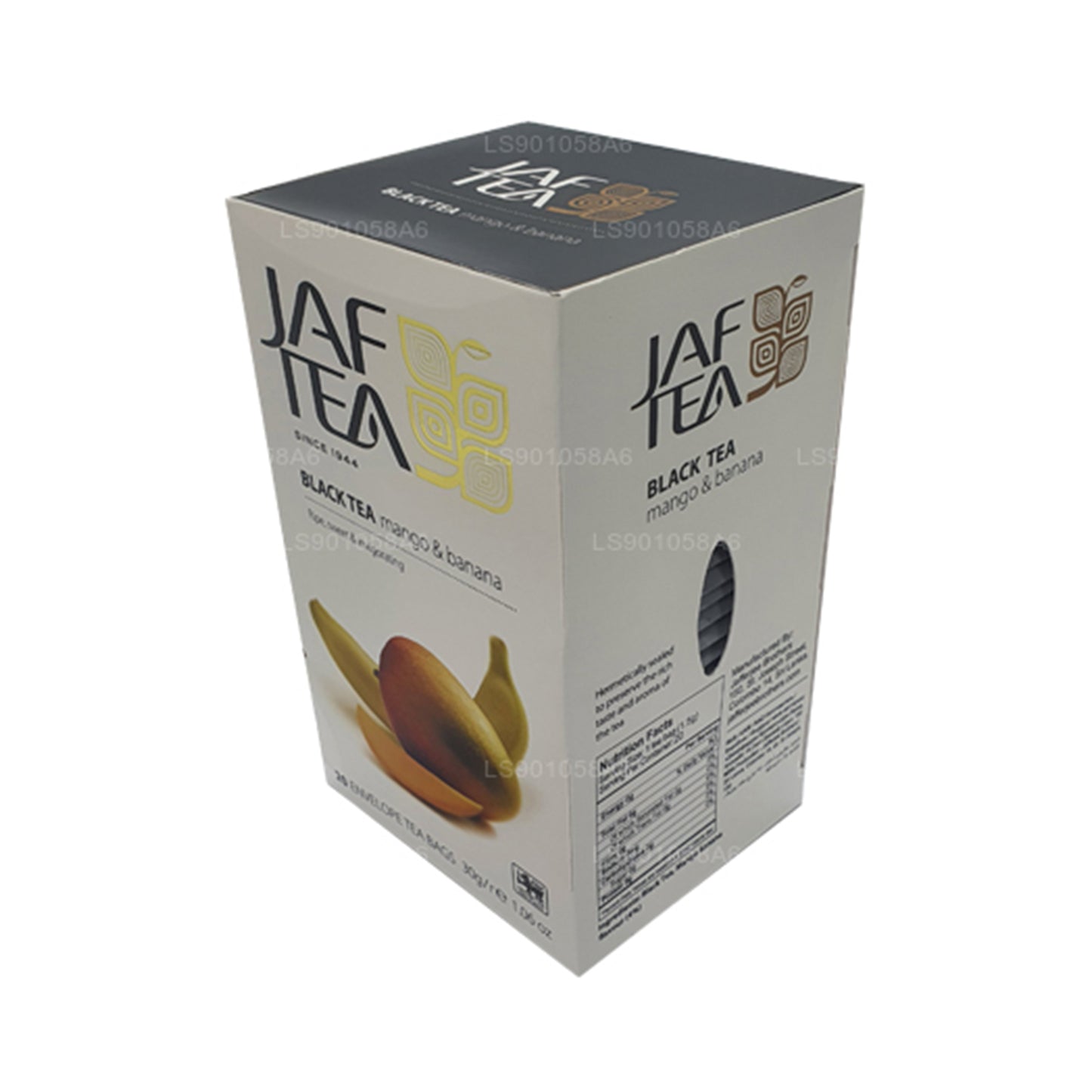 Jaf Tea Коллекция чистых фруктов Черный чай Манго Банан (30 г) 20 чайных пакетиков