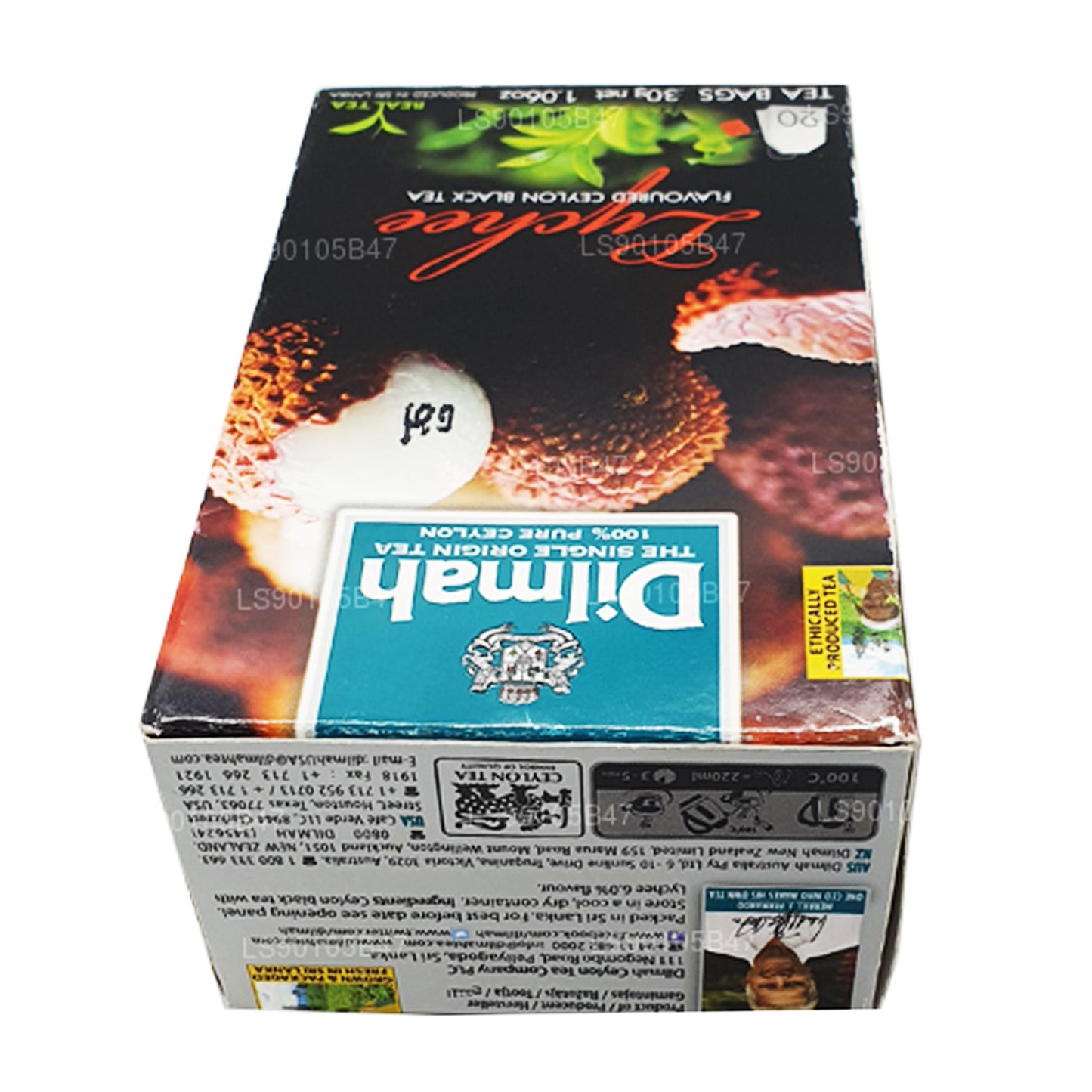 Черный чай со вкусом личи Dilmah (30 г)