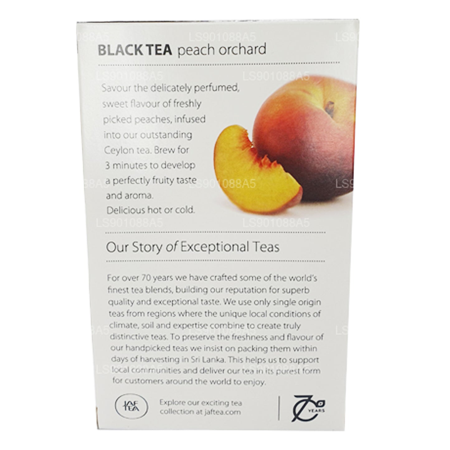 Коллекция Jaf Tea Pure Fruits Черный чай Персиковый сад (30 г) 20 пакетиков