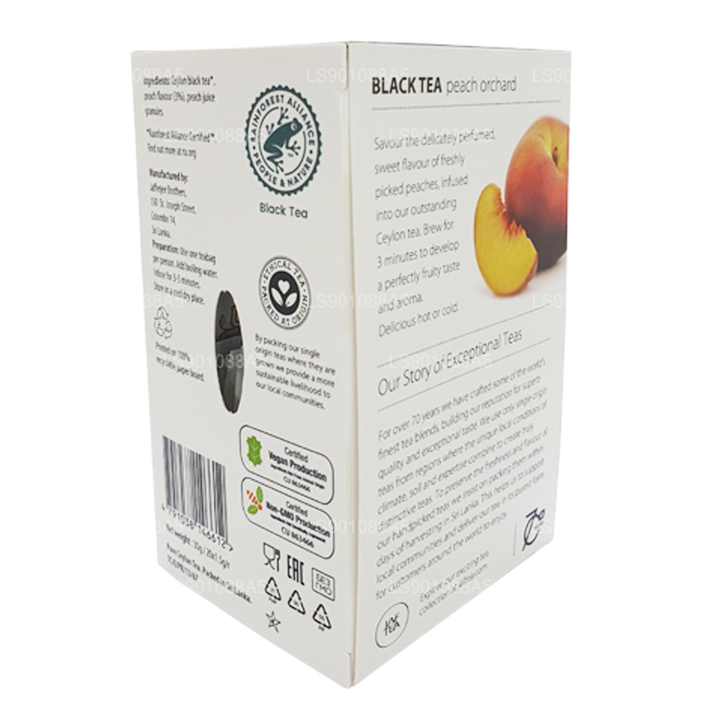 Коллекция Jaf Tea Pure Fruits Черный чай Персиковый сад (30 г) 20 пакетиков