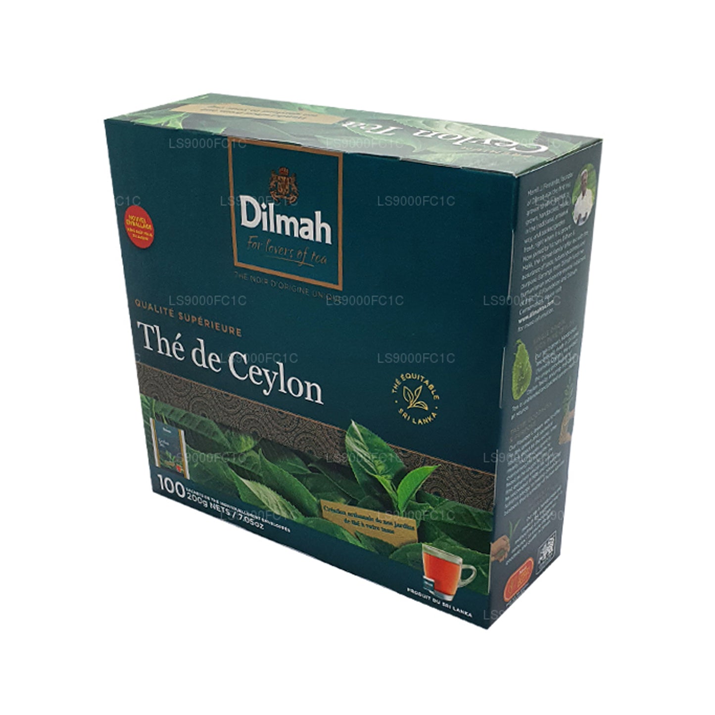 Цейлонский чай Dilmah Premium в индивидуальной упаковке 100 чайных пакетиков (200 г)