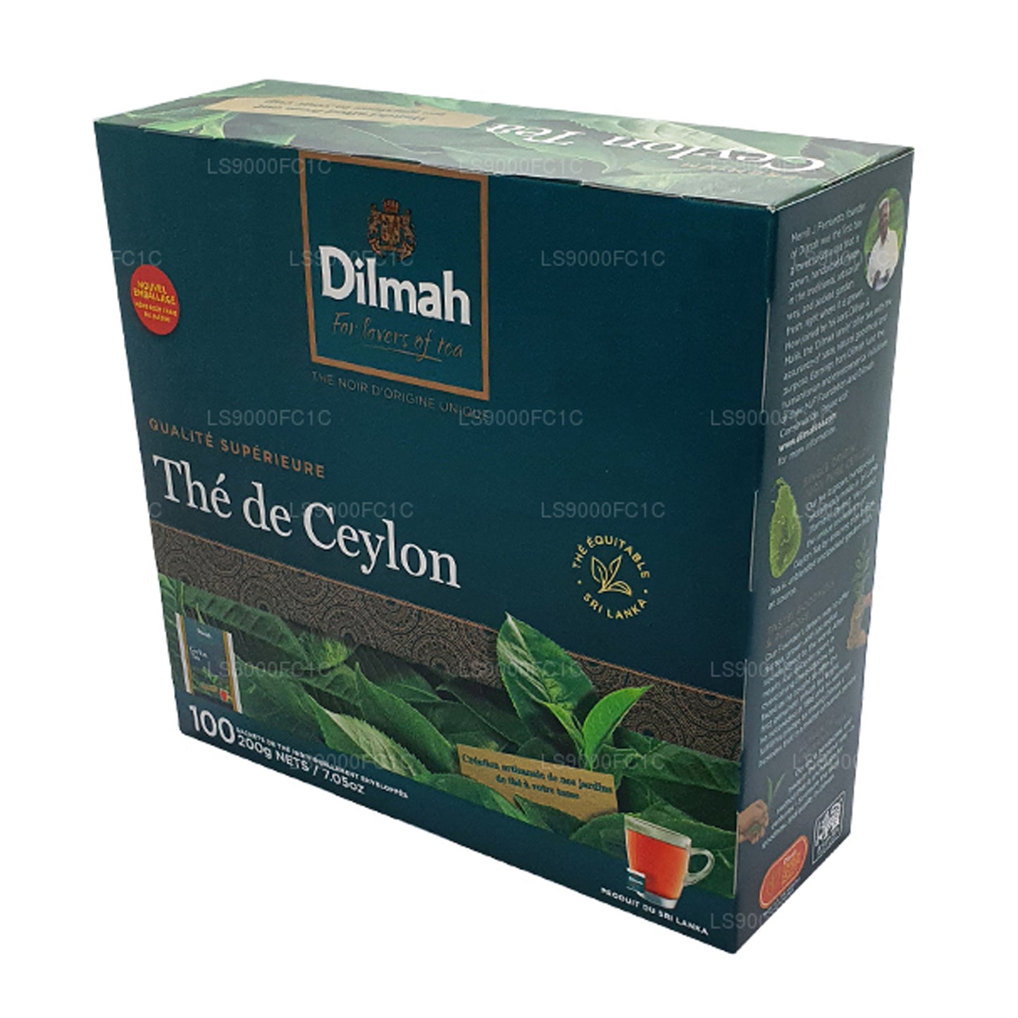 Цейлонский чай Dilmah Premium в индивидуальной упаковке 100 чайных пакетиков (200 г)