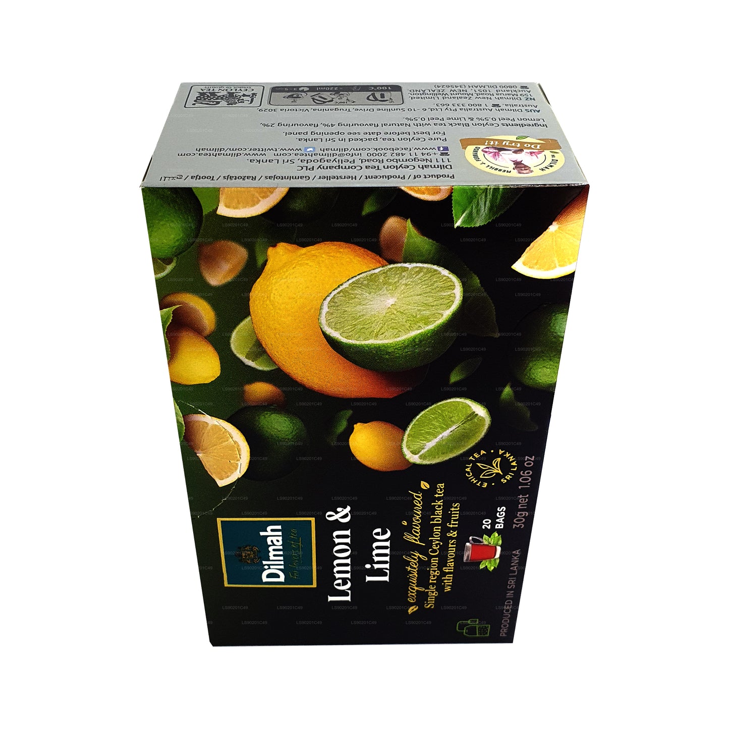 Чай Dilmah со вкусом лимона (30 г) 20 пакетиков
