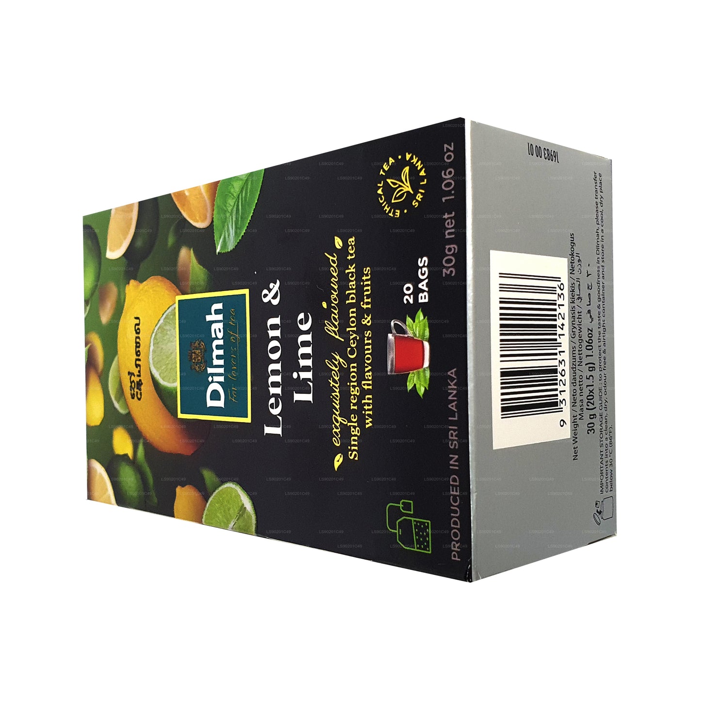 Чай Dilmah со вкусом лимона (30 г) 20 пакетиков