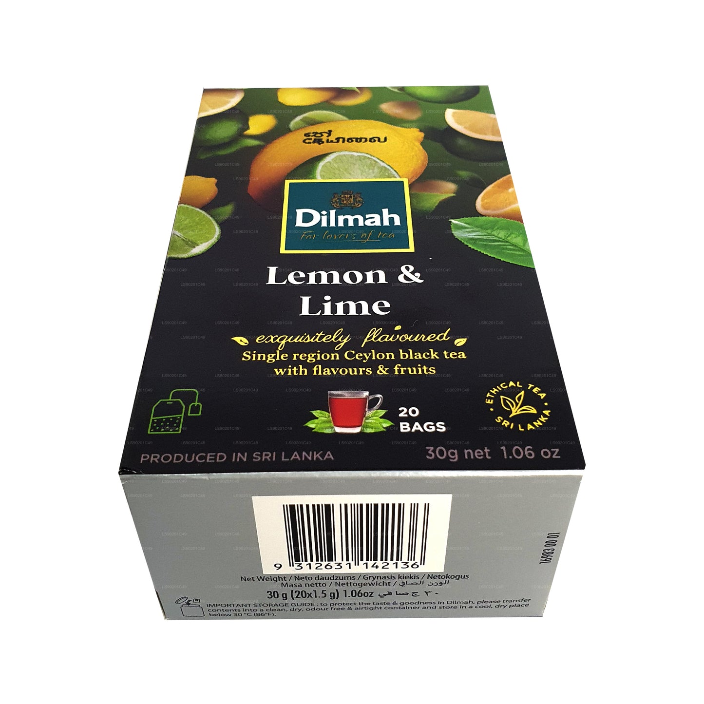 Чай Dilmah со вкусом лимона (30 г) 20 пакетиков