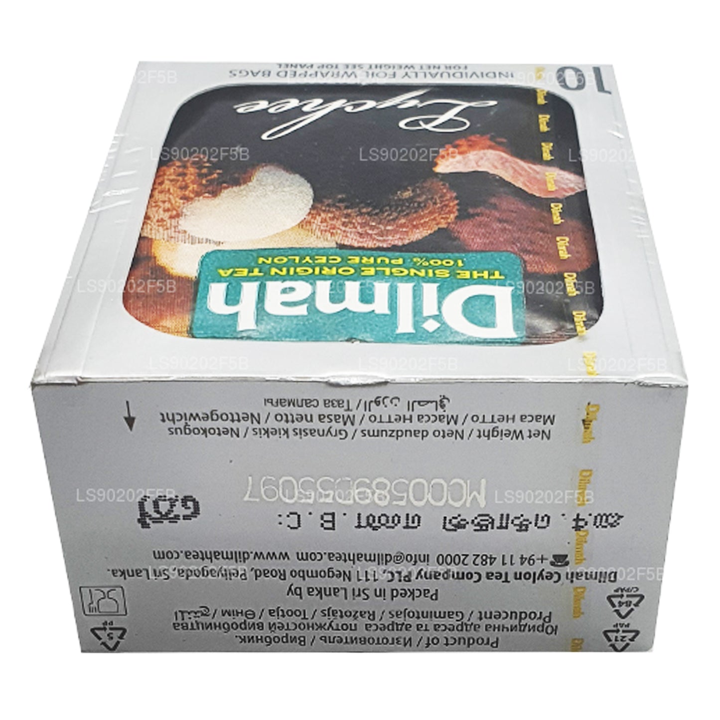 Цейлонский черный чай со вкусом личи Dilmah (20 г) 10 пакетиков