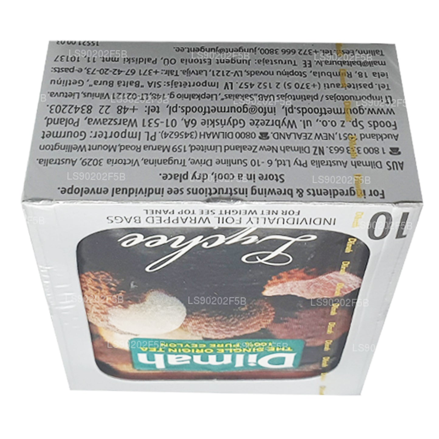 Цейлонский черный чай со вкусом личи Dilmah (20 г) 10 пакетиков