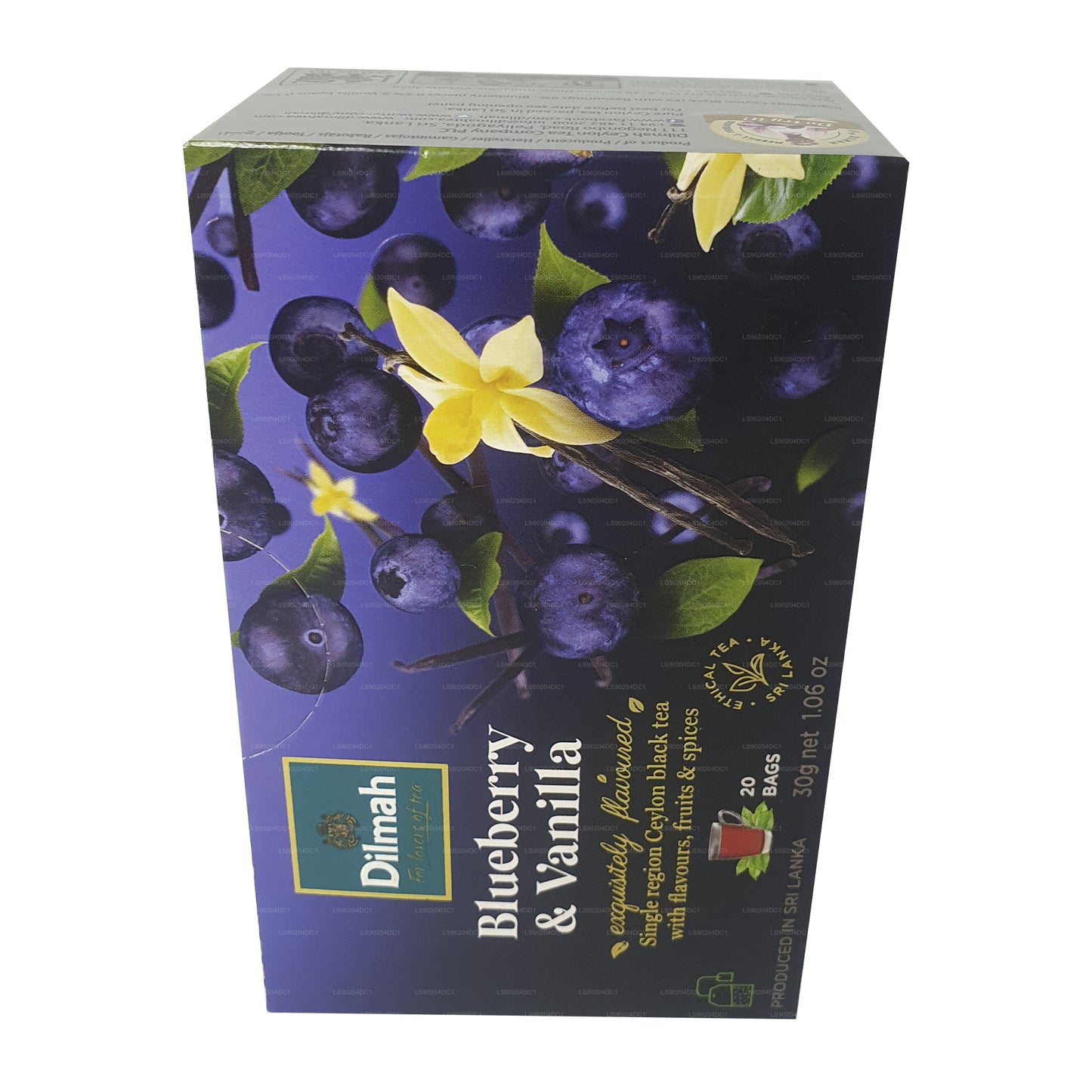 Чай Dilmah со вкусом черники и ванили (40 г) 20 пакетиков