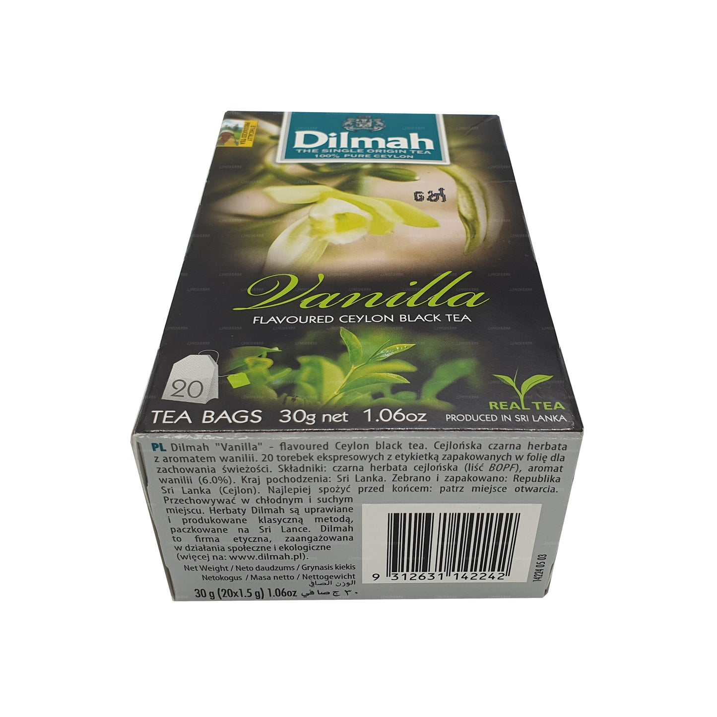 Чай Dilmah со вкусом ванили (40 г) 20 чайных пакетиков