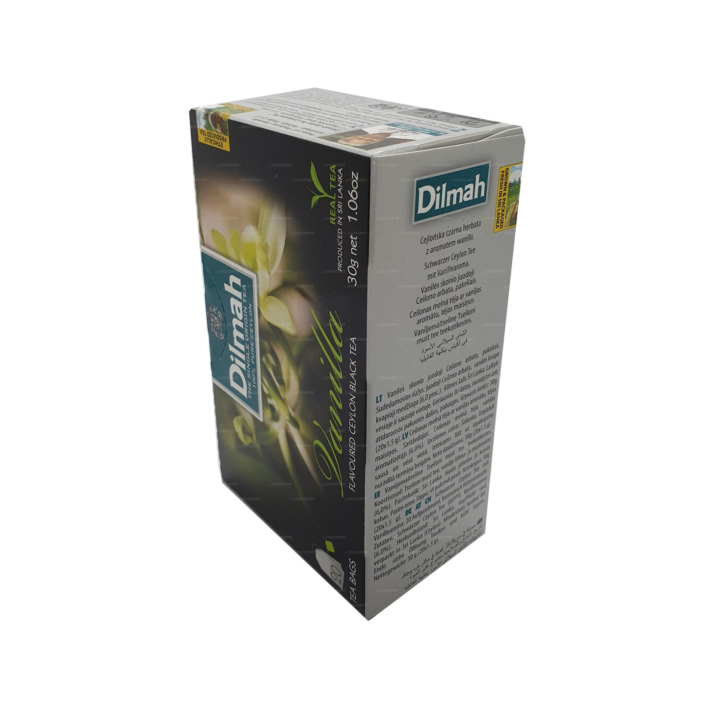 Чай Dilmah со вкусом ванили (40 г) 20 чайных пакетиков