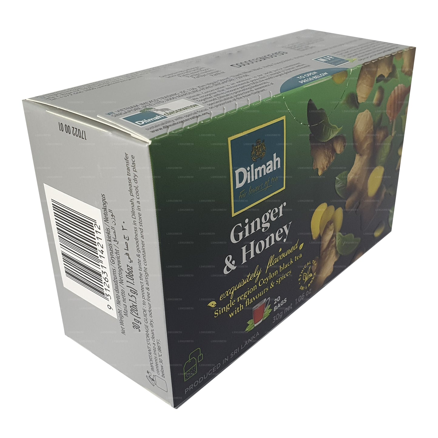 Чай Dilmah со вкусом имбиря и меда (30 г) 20 пакетиков